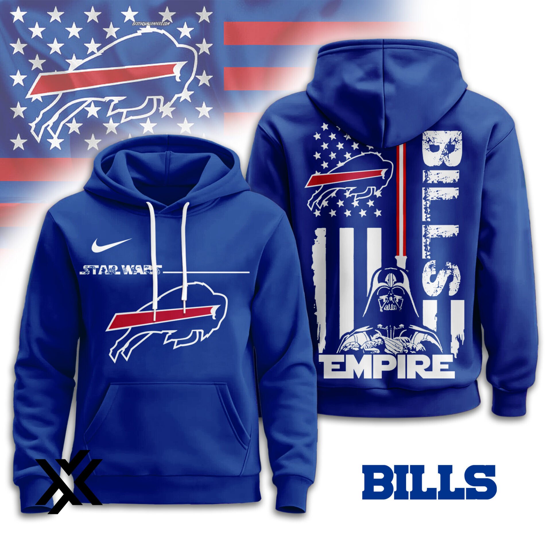 Buffalo Bills NFL Star Wars Empire Hoodie