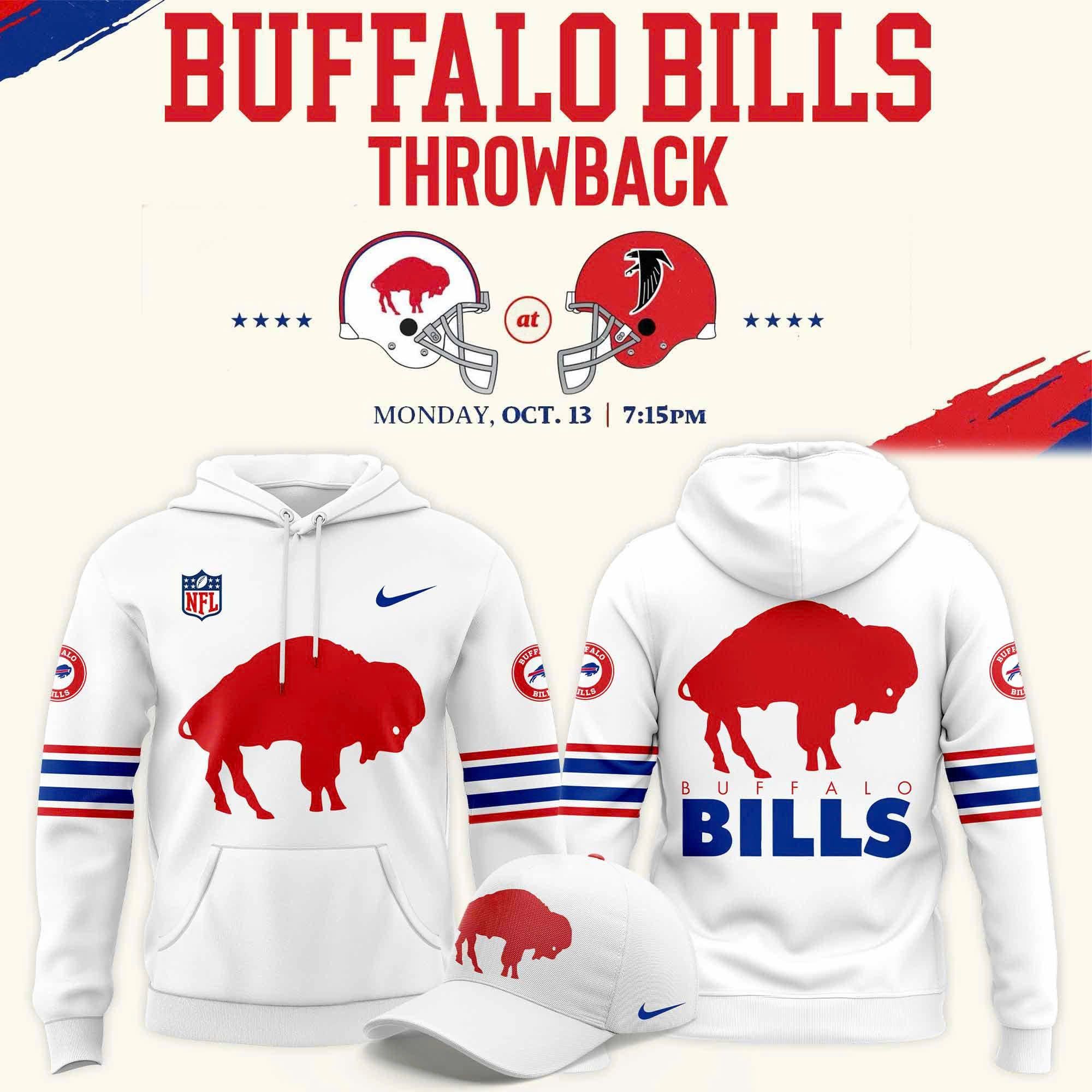 Buffalo Bills Nike Mens Classic White Limited Edition Hoodie