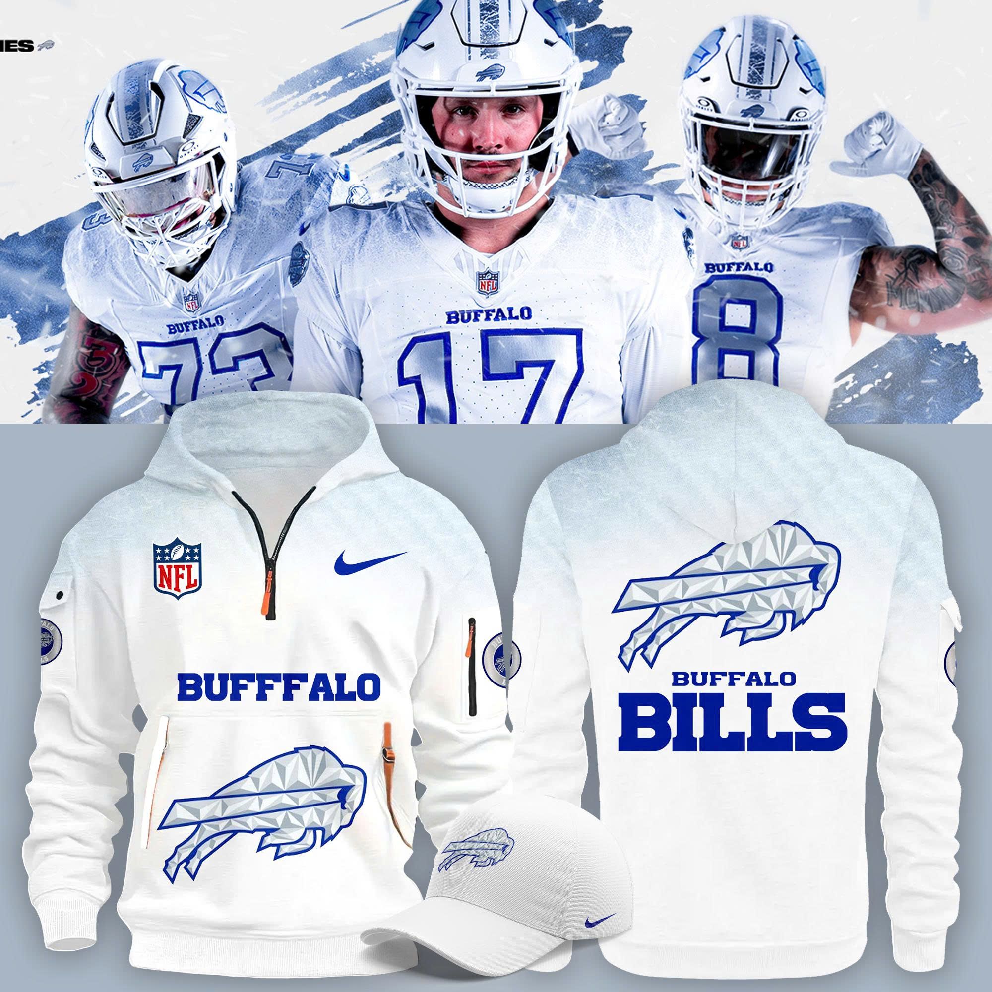 Buffalo Bills Rivalries 2025 White Fleece Fan Hoodie