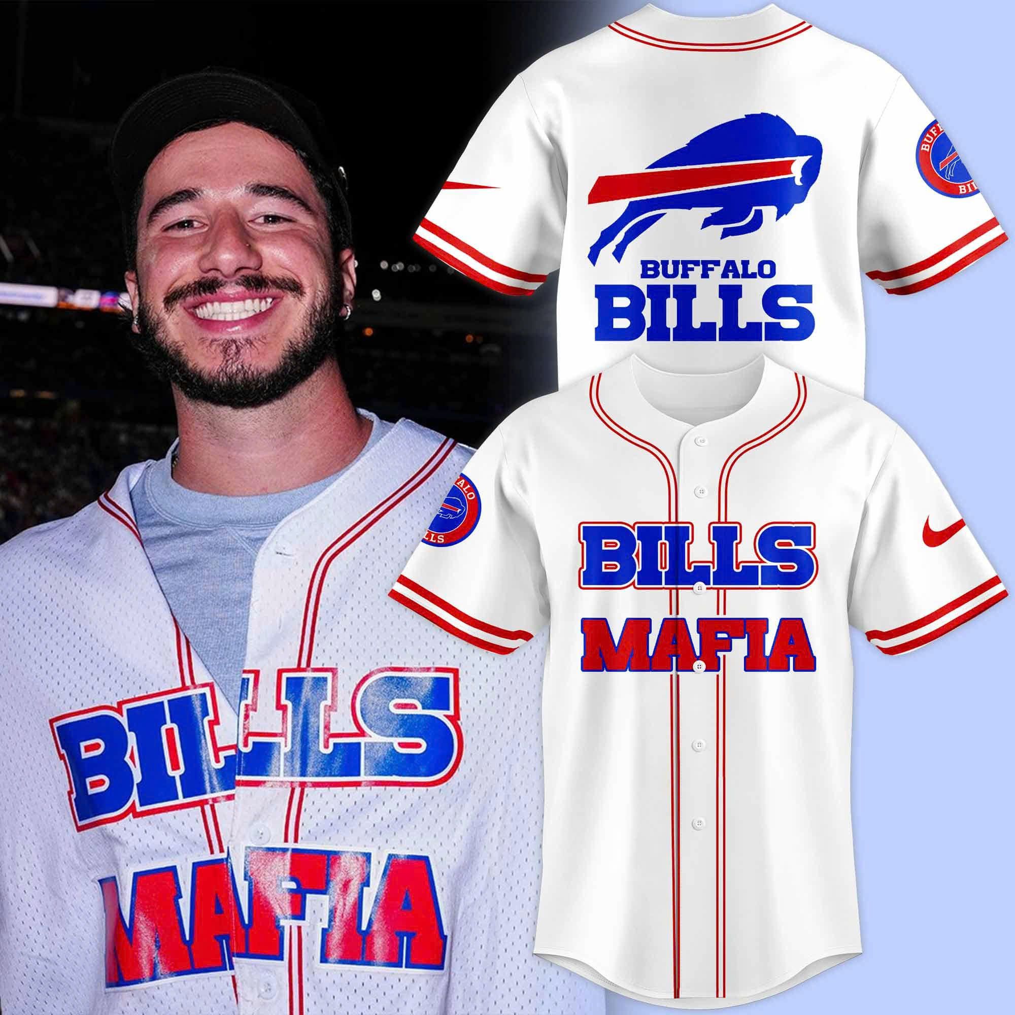 Buffalo Bills Rivalry Club Fan Baseball Jersey