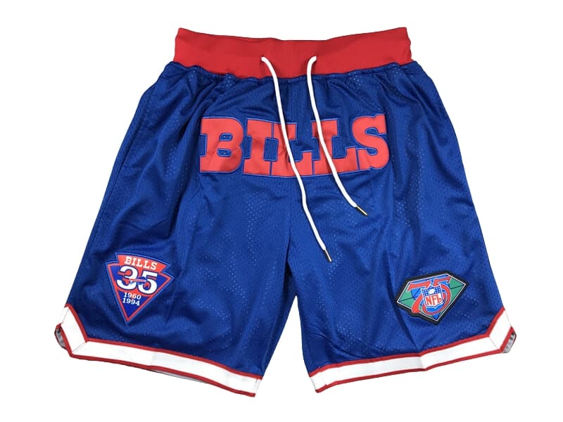 Buffalo Bills Royal 35th Anniversary Throwback Shorts - Basketball Shorts Store