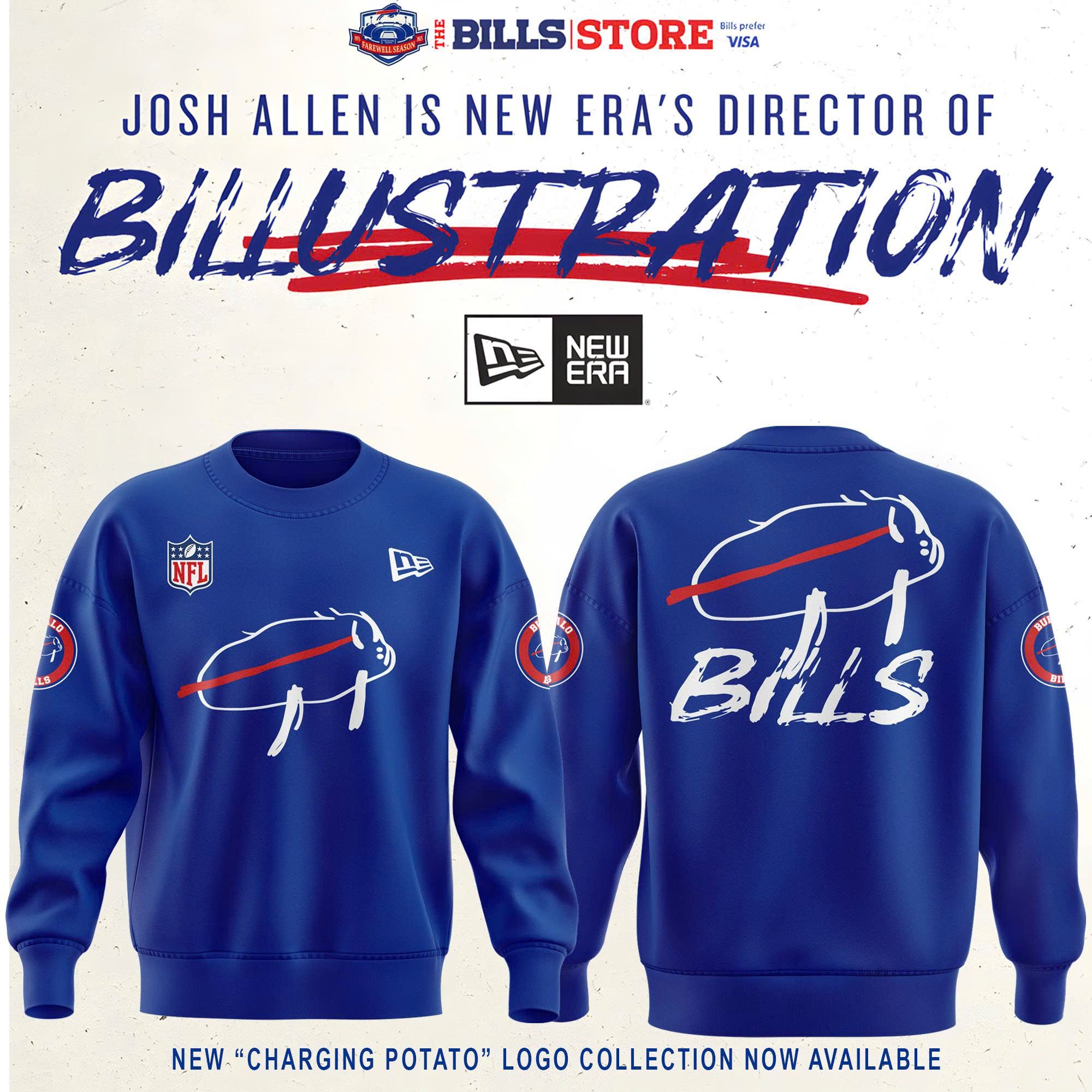 Buffalo Football New Logo Fan Fleece Sweatshirt - Blue