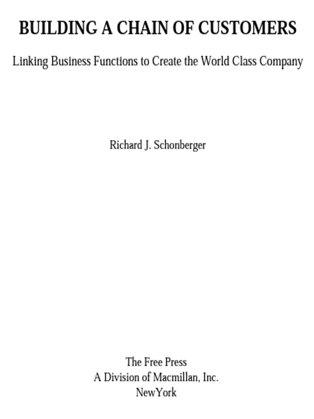 Building a Chain of Customers - (PDF/EPUB Version)
