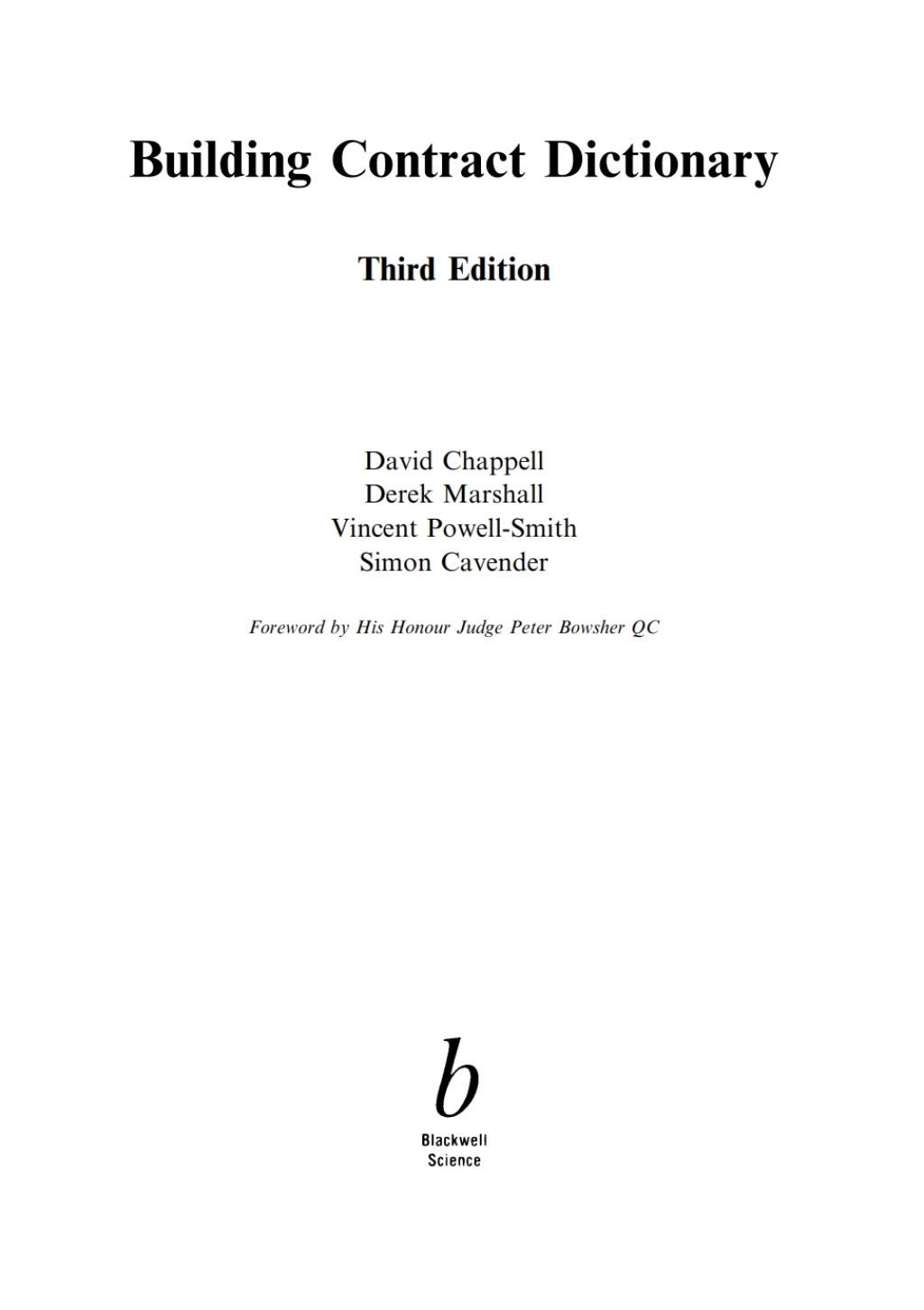 Building Contract Dictionary 1st Edition â€“ PDF/EPUB Version Downloadable