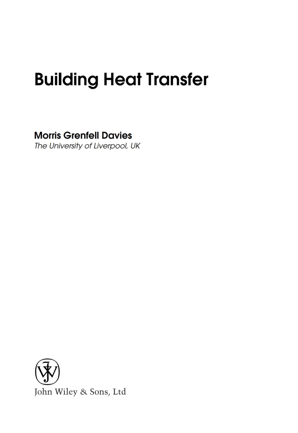 Building Heat Transfer 1st Edition â€“ PDF/EPUB Version Downloadable