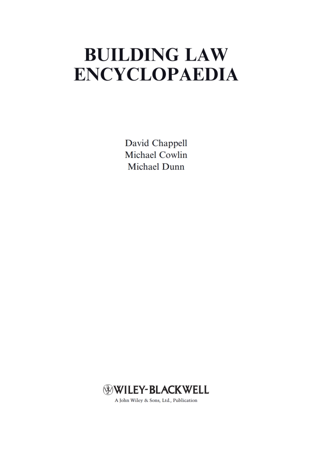 Building Law Encyclopaedia 1st Edition â€“ PDF/EPUB Version Downloadable