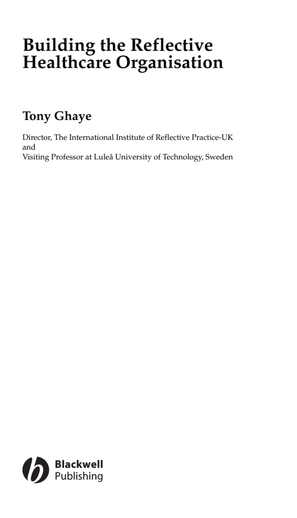 Building the Reflective Healthcare Organisation 1st Edition â€“ PDF/EPUB Version Downloadable