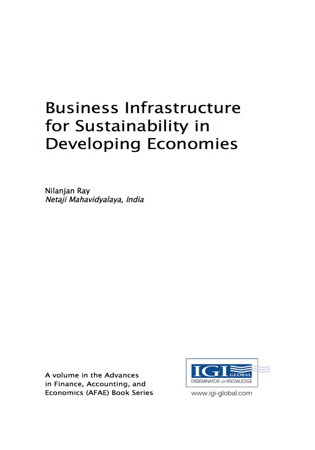 Business Infrastructure for Sustainability in Developing Economies â€“ PDF/EPUB Version Downloadable