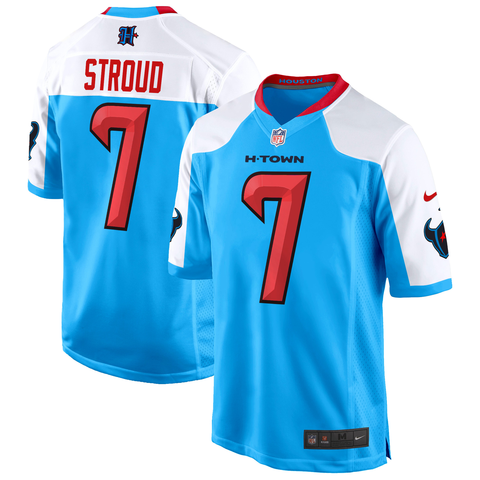 C.J. Stroud Men's Houston Texans 2024 Game Blue Alternate Jersey - All Stitched