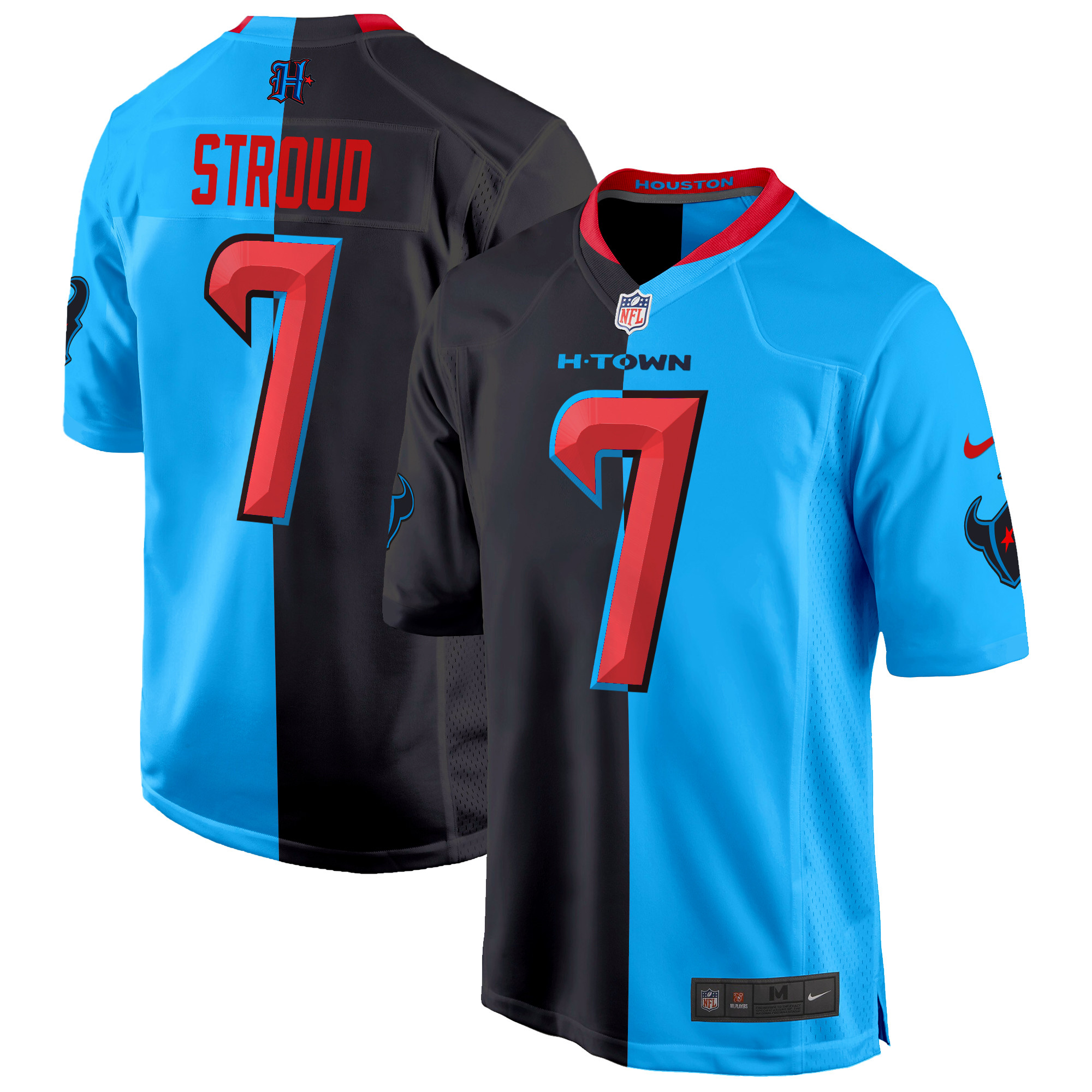 C.J. Stroud Men's Houston Texans 2024 Game Split Jersey - All Stitched