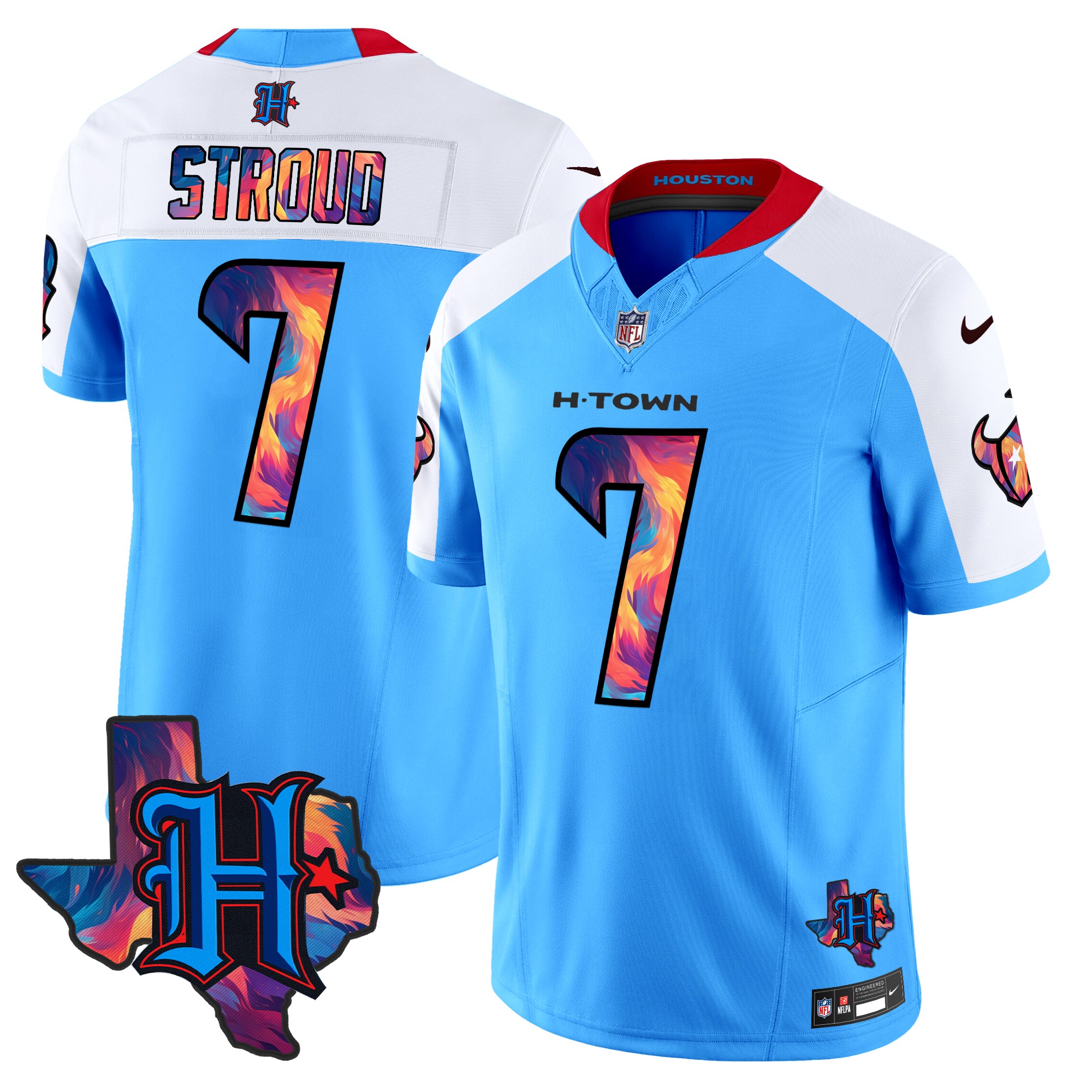 C.J. Stroud Men's Houston Texans 2024 Special Vapor Limited Blue Alternate Jersey - All Stitched