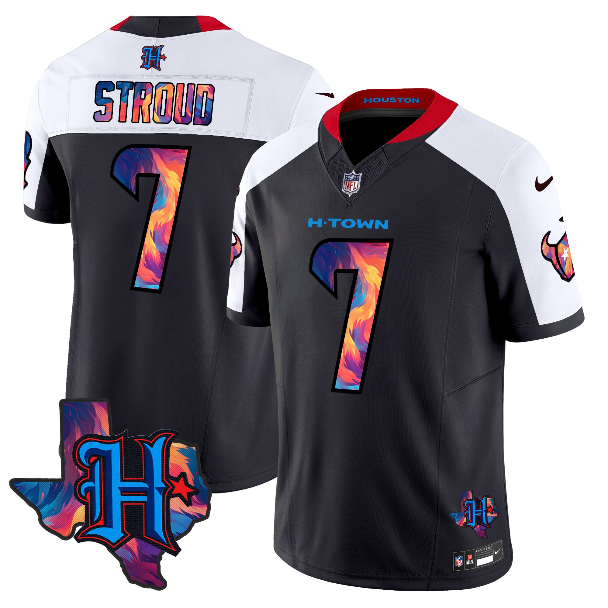 C.J. Stroud Men's Houston Texans 2024 Special Vapor Limited Navy Alternate Jersey - All Stitched