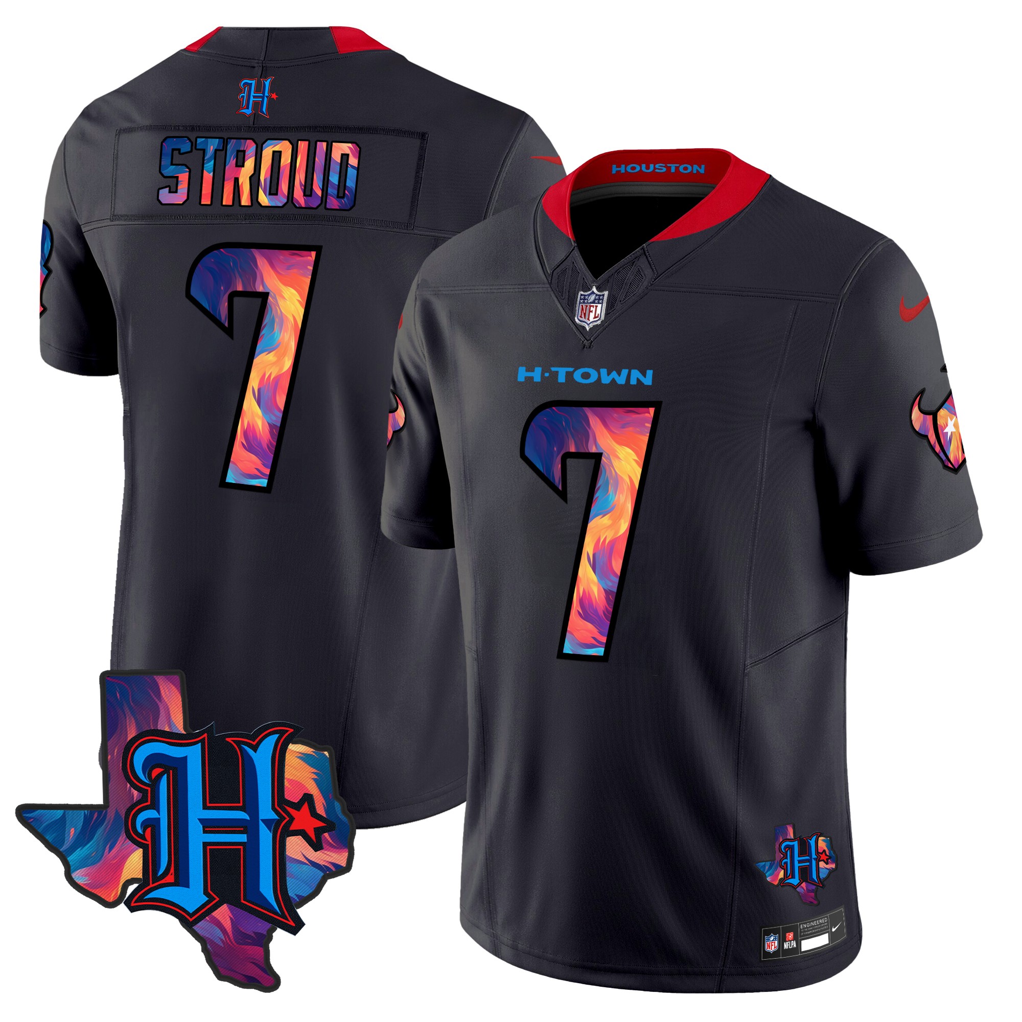 C.J. Stroud Men's Houston Texans 2024 Special Vapor Limited Navy Limited Jersey - All Stitched