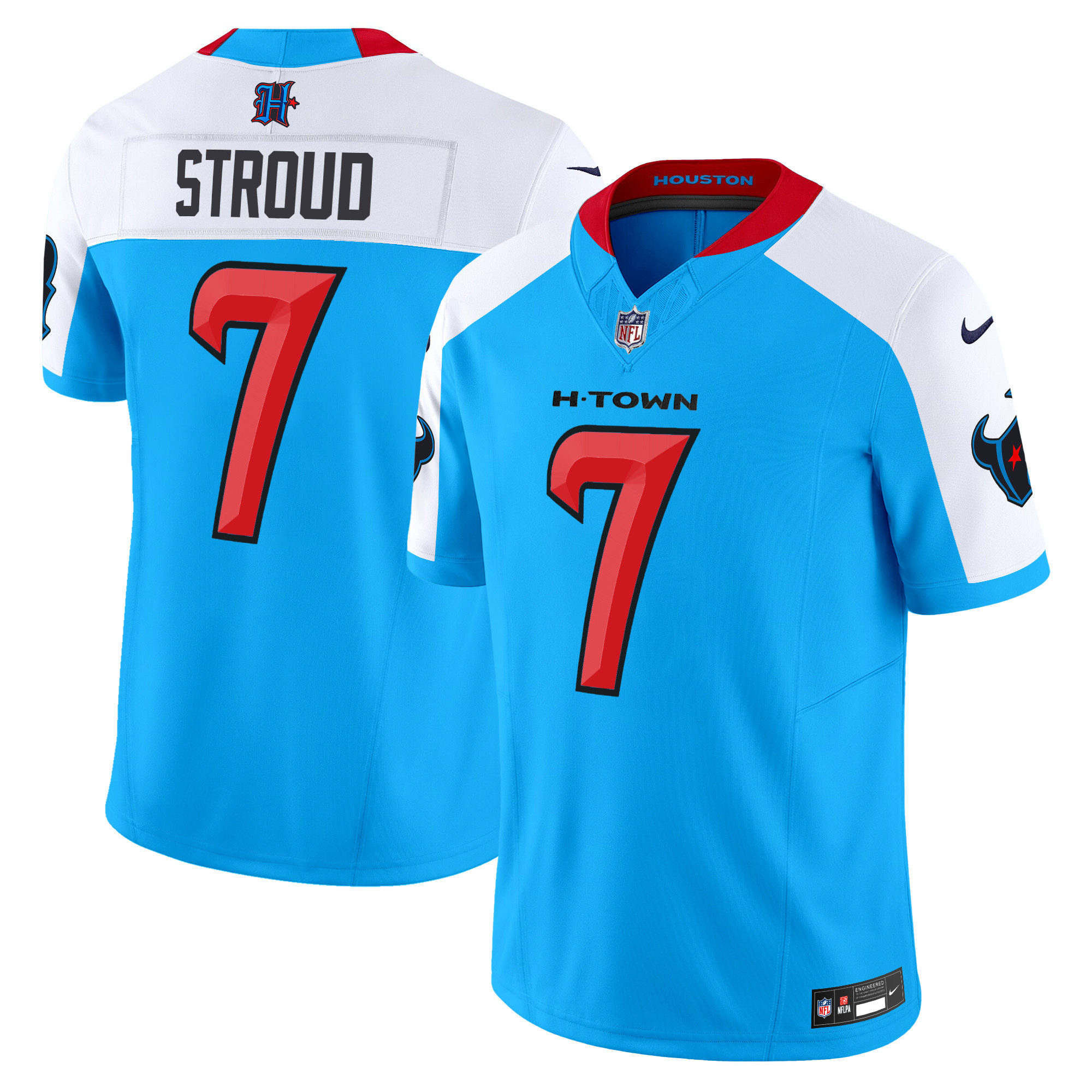 C.J. Stroud Men's Houston Texans 2024 Vapor Limited Blue Blue Alternate Jersey - All Stitched