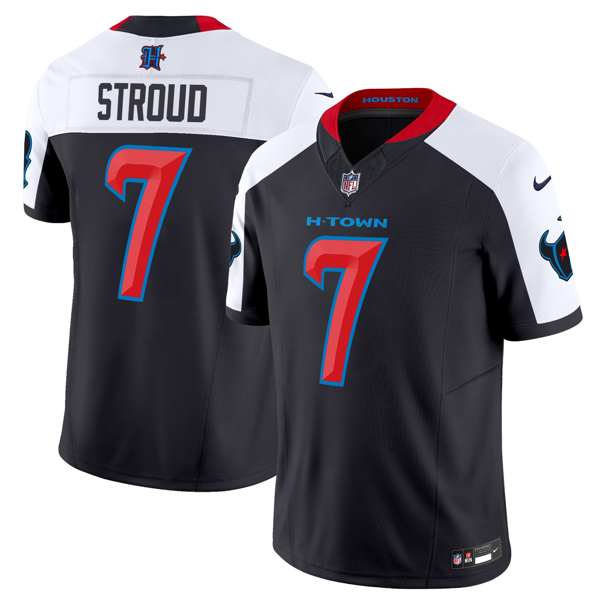 C.J. Stroud Men's Houston Texans 2024 Vapor Limited Navy Alternate Jersey - All Stitched