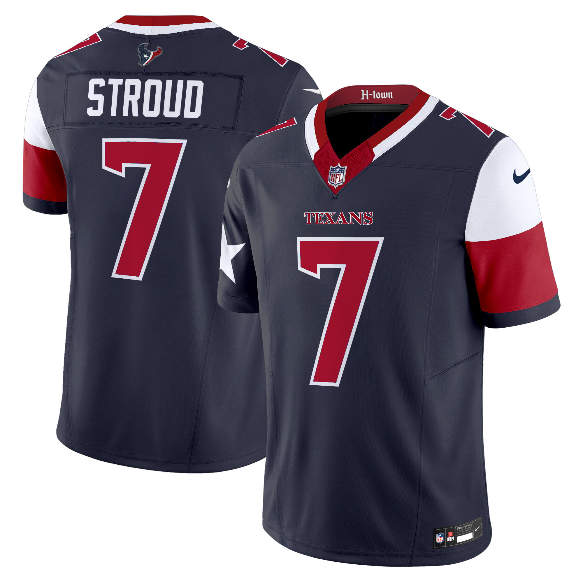 C.J. Stroud Men's Houston Texans 2024 Vapor Limited Navy Jersey - All Stitched
