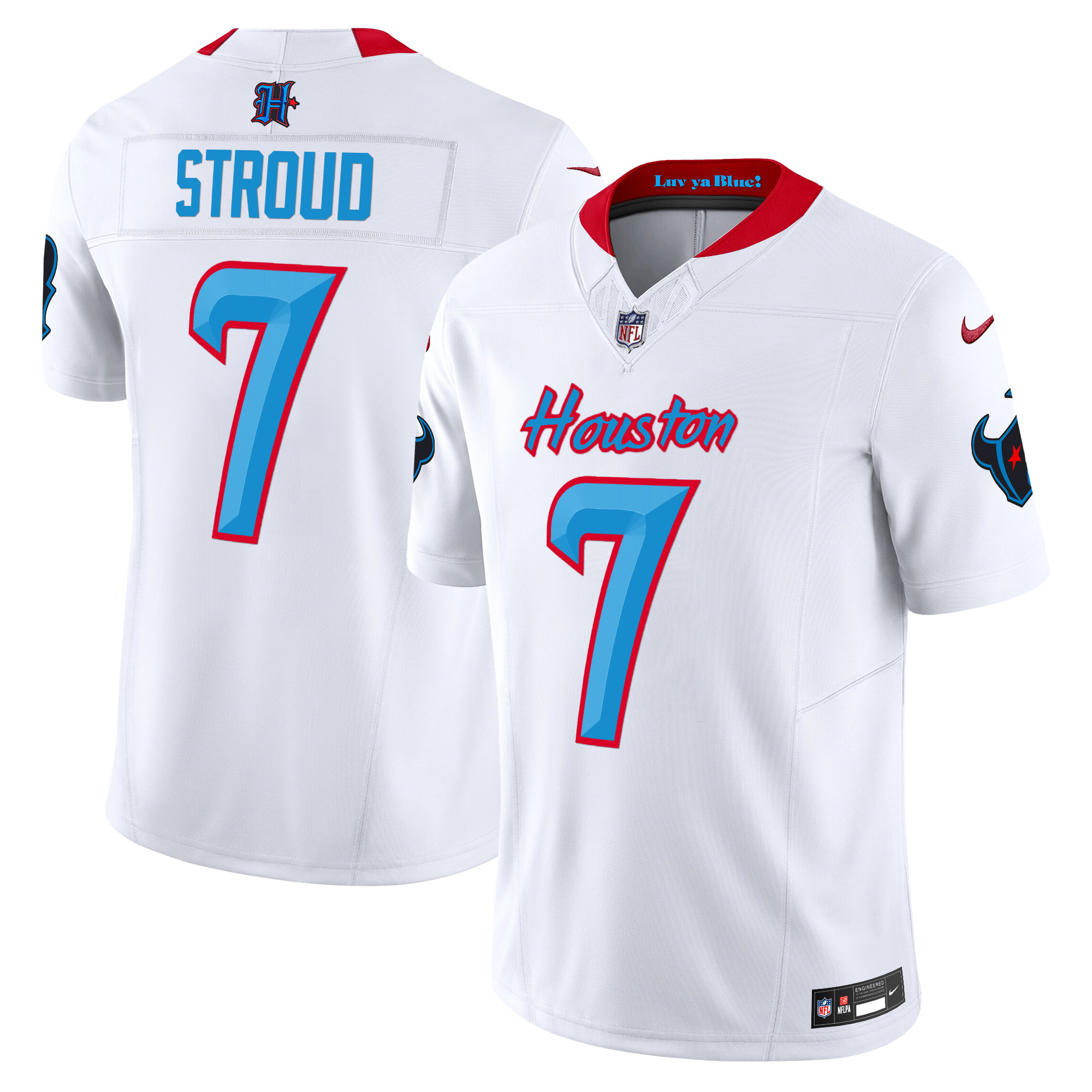 C.J. Stroud Men's Houston Texans 2024 Vapor Limited White Jersey - All Stitched