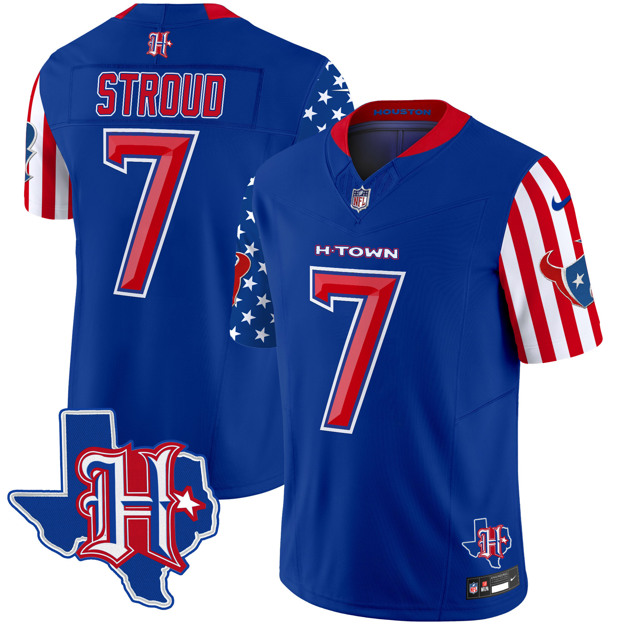 C.J. Stroud Men's Houston Texans American Style Vapor Limited Royal Jersey - All Stitched