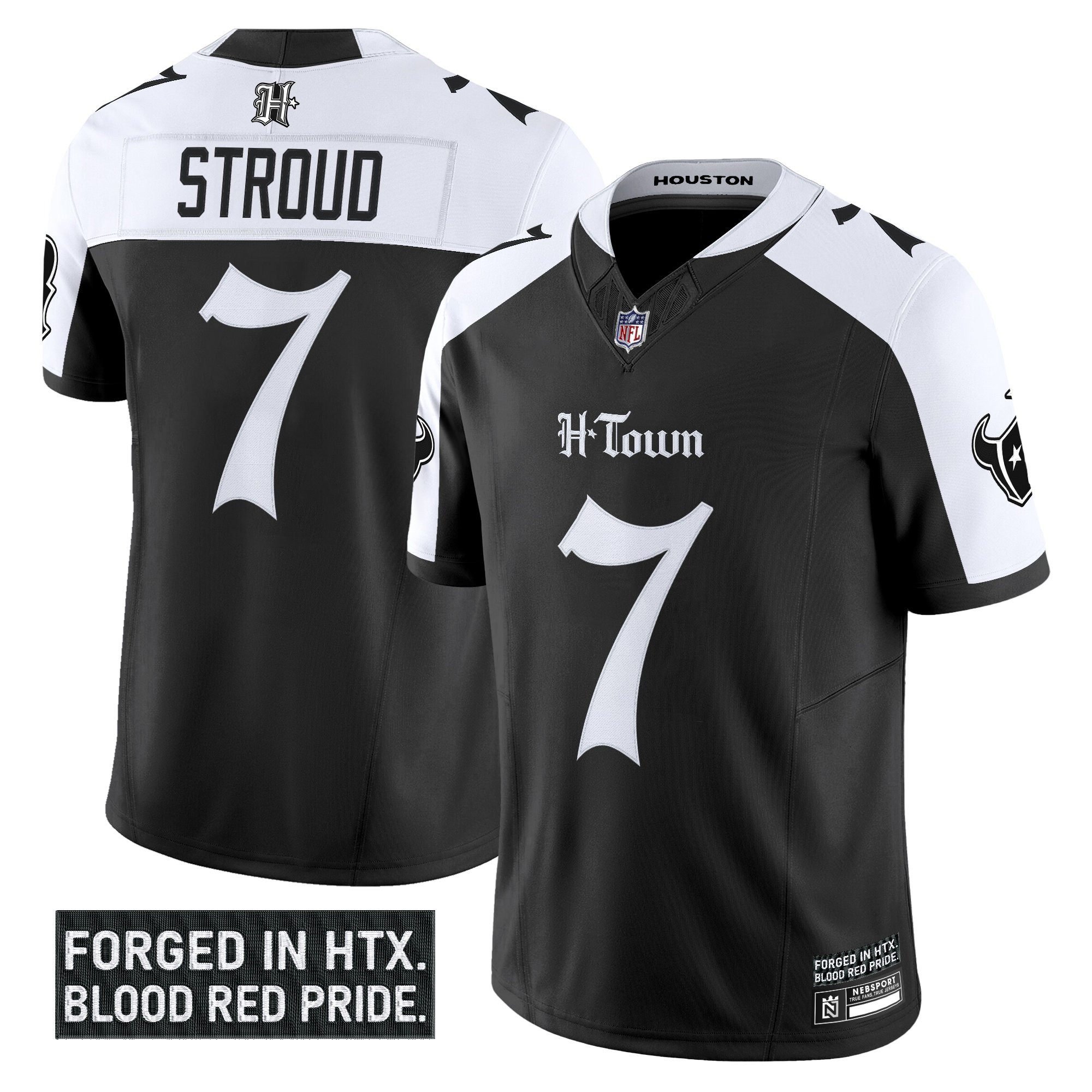 C.J. Stroud Men's Houston Texans 'Gothic Lone Star Shadows Edition' Vapor Limited Alternate Jersey - All Stitched