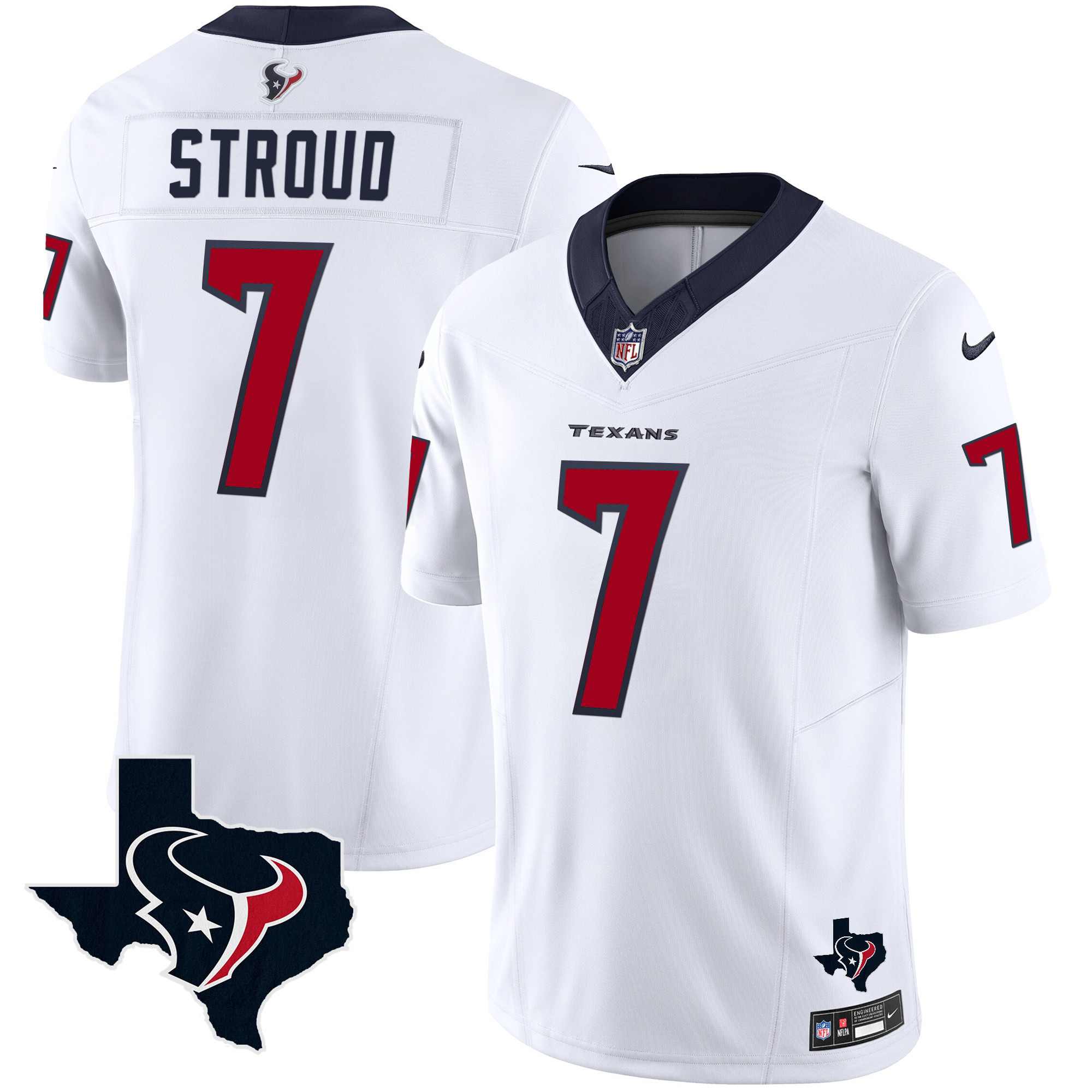 C.J. Stroud Men's Houston Texans Vapor Limited White Jersey - All Stitched