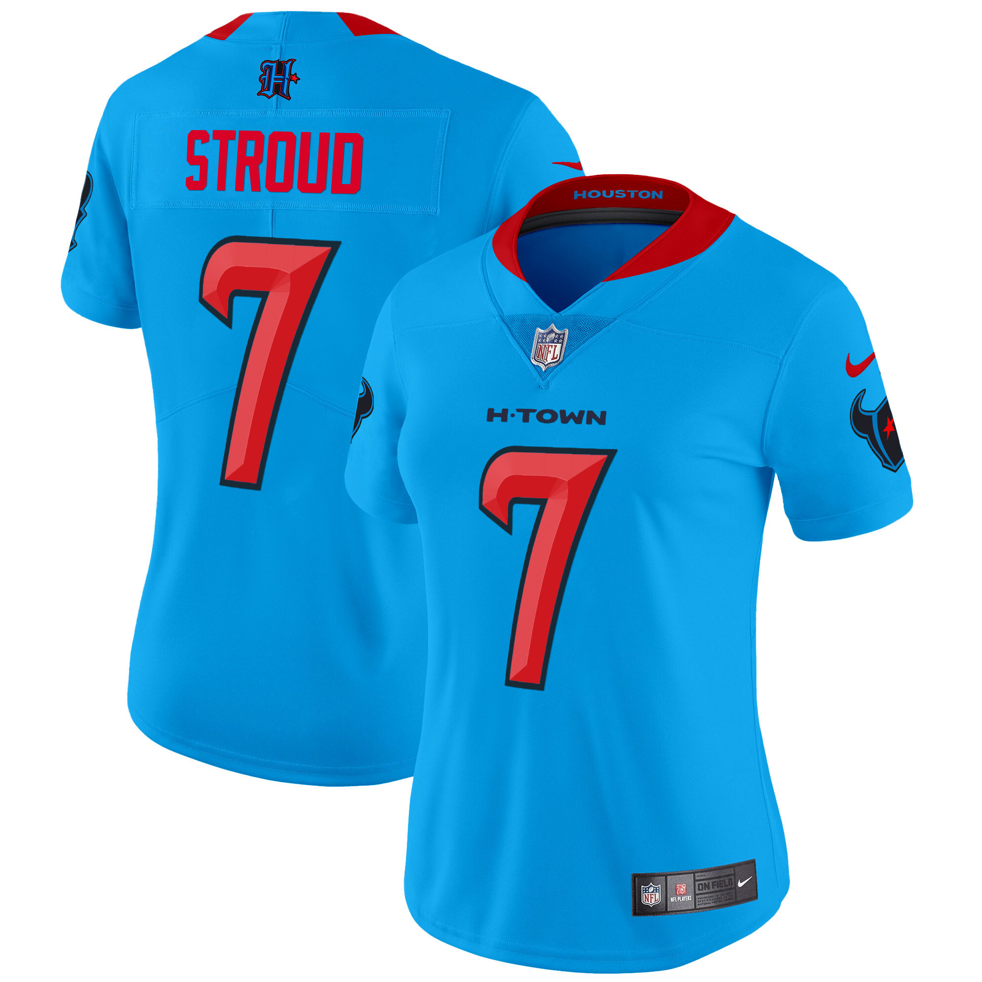 C.J. Stroud Women's Houston Texans 2024 Vapor Limited Blue Jersey - All Stitched