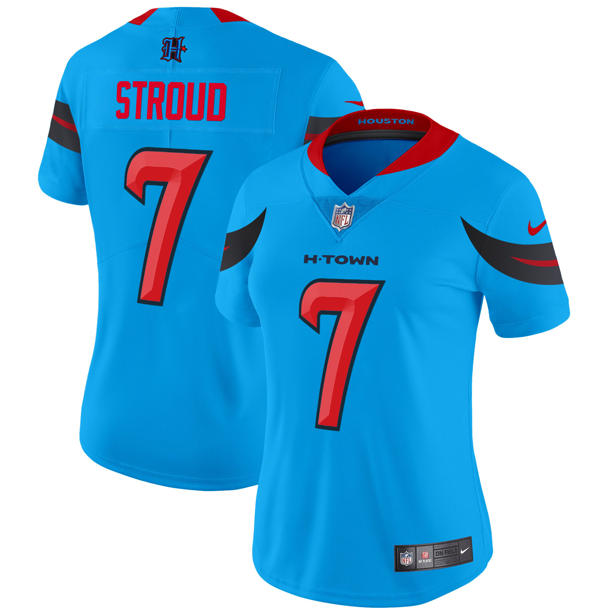 C.J. Stroud Women's Houston Texans 2024 Vapor Limited Blue Jersey - All Stitched