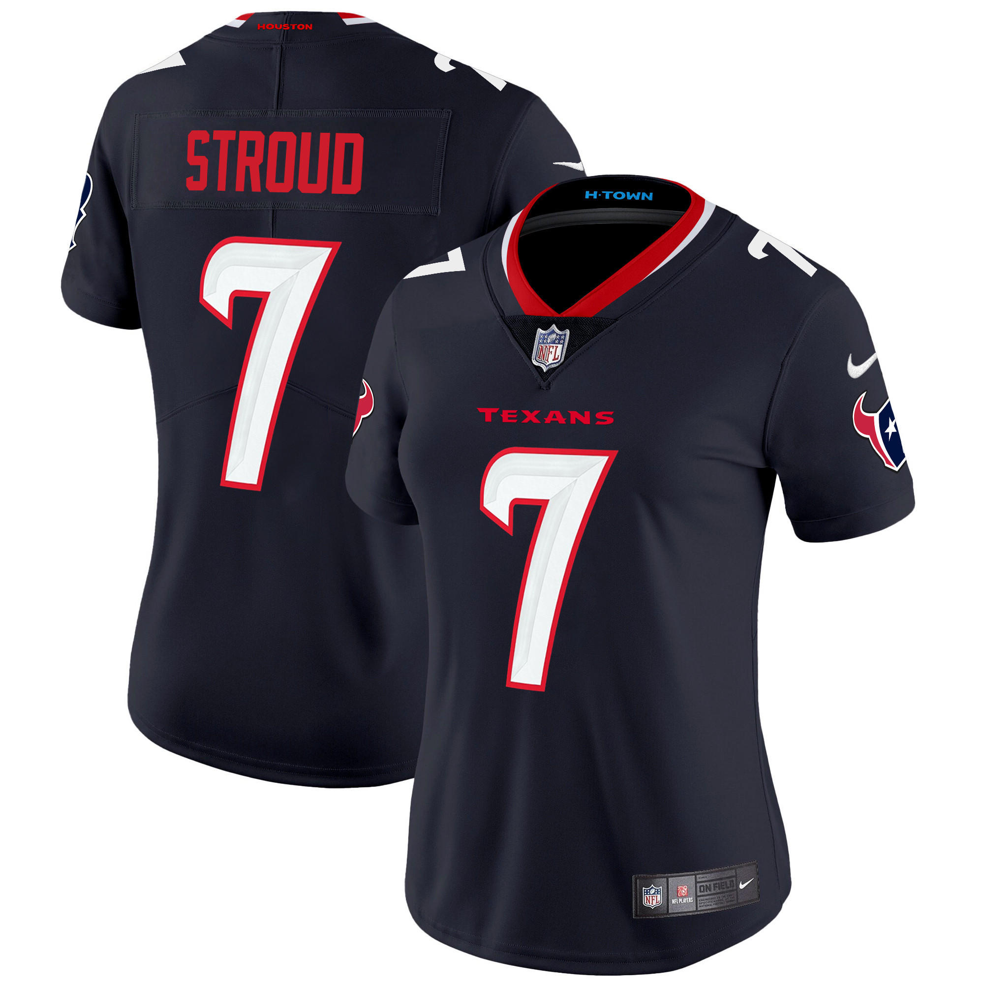 C.J. Stroud Women's Houston Texans 2024 Vapor Limited Navy Jersey - All Stitched