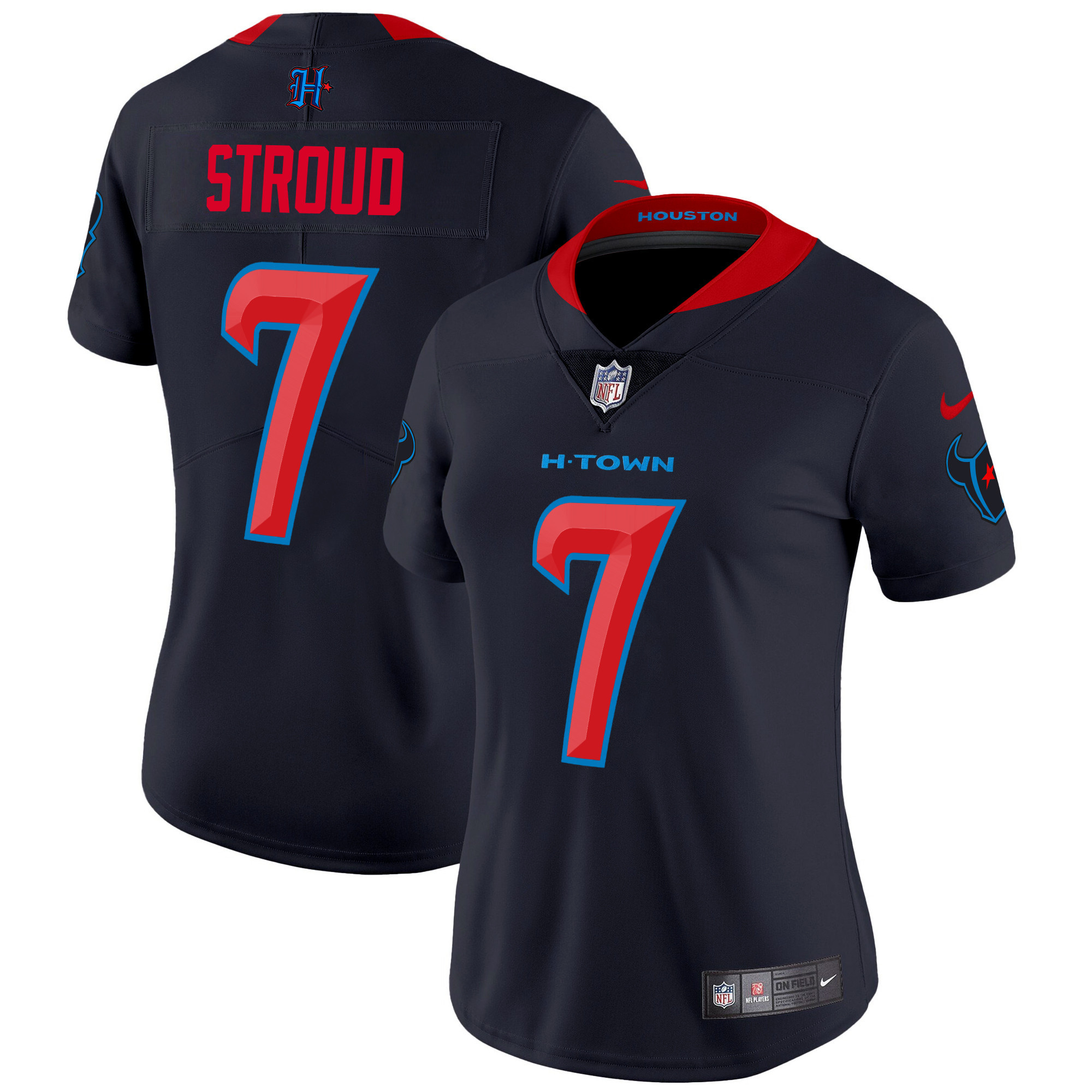 C.J. Stroud Women's Houston Texans 2024 Vapor Limited Navy Limited Jersey - All Stitched