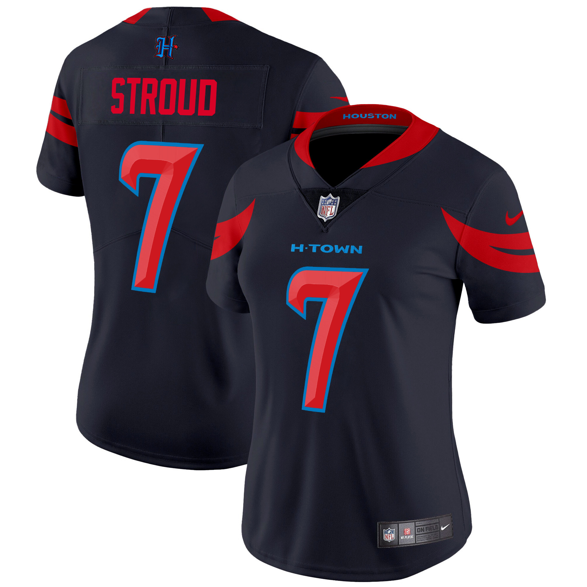 C.J. Stroud Women's Houston Texans 2024 Vapor Limited Navy Limited Jersey - All Stitched