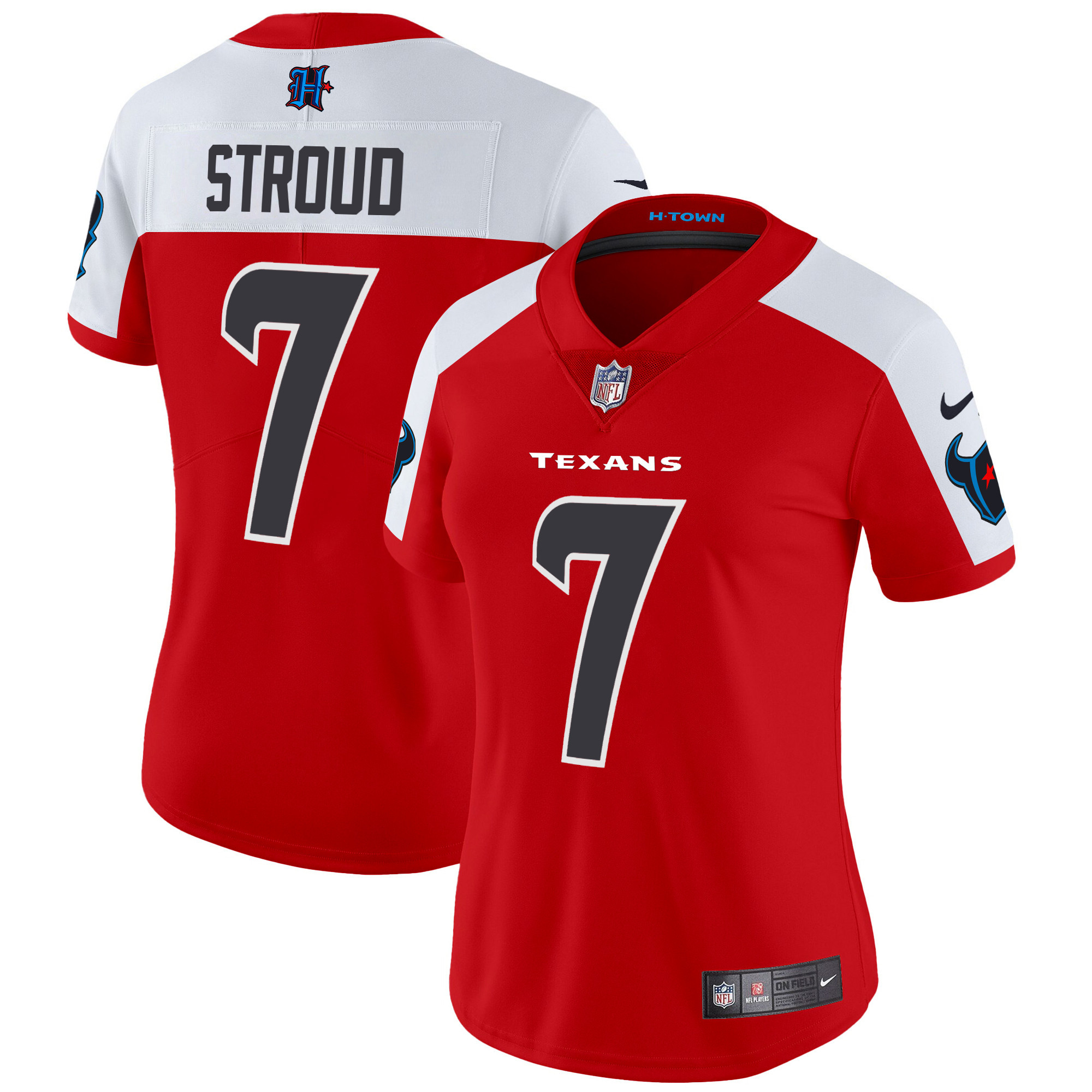 C.J. Stroud Women's Houston Texans 2024 Vapor Limited Red Alternate Jersey - All Stitched