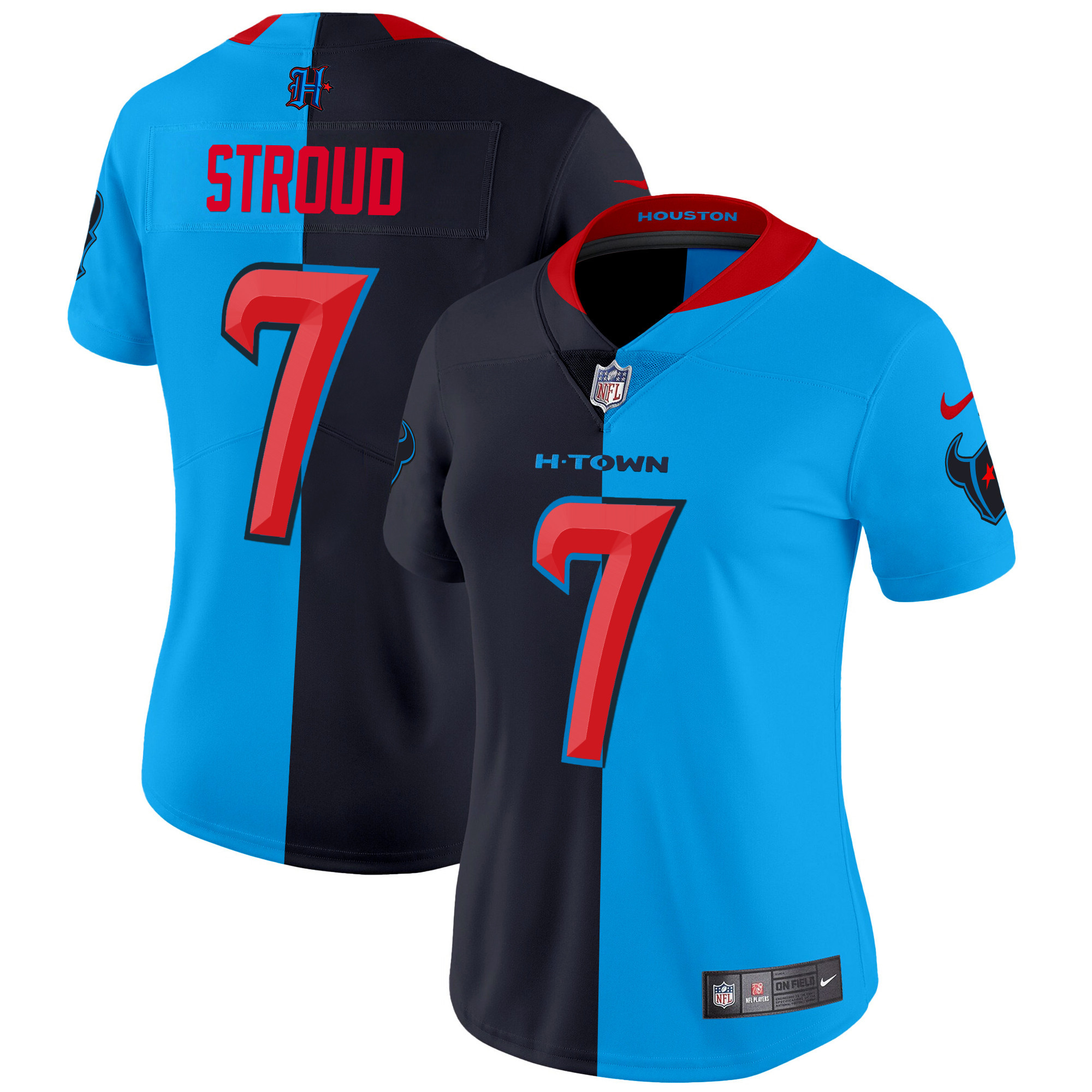 C.J. Stroud Women's Houston Texans 2024 Vapor Limited Split Jersey - All Stitched
