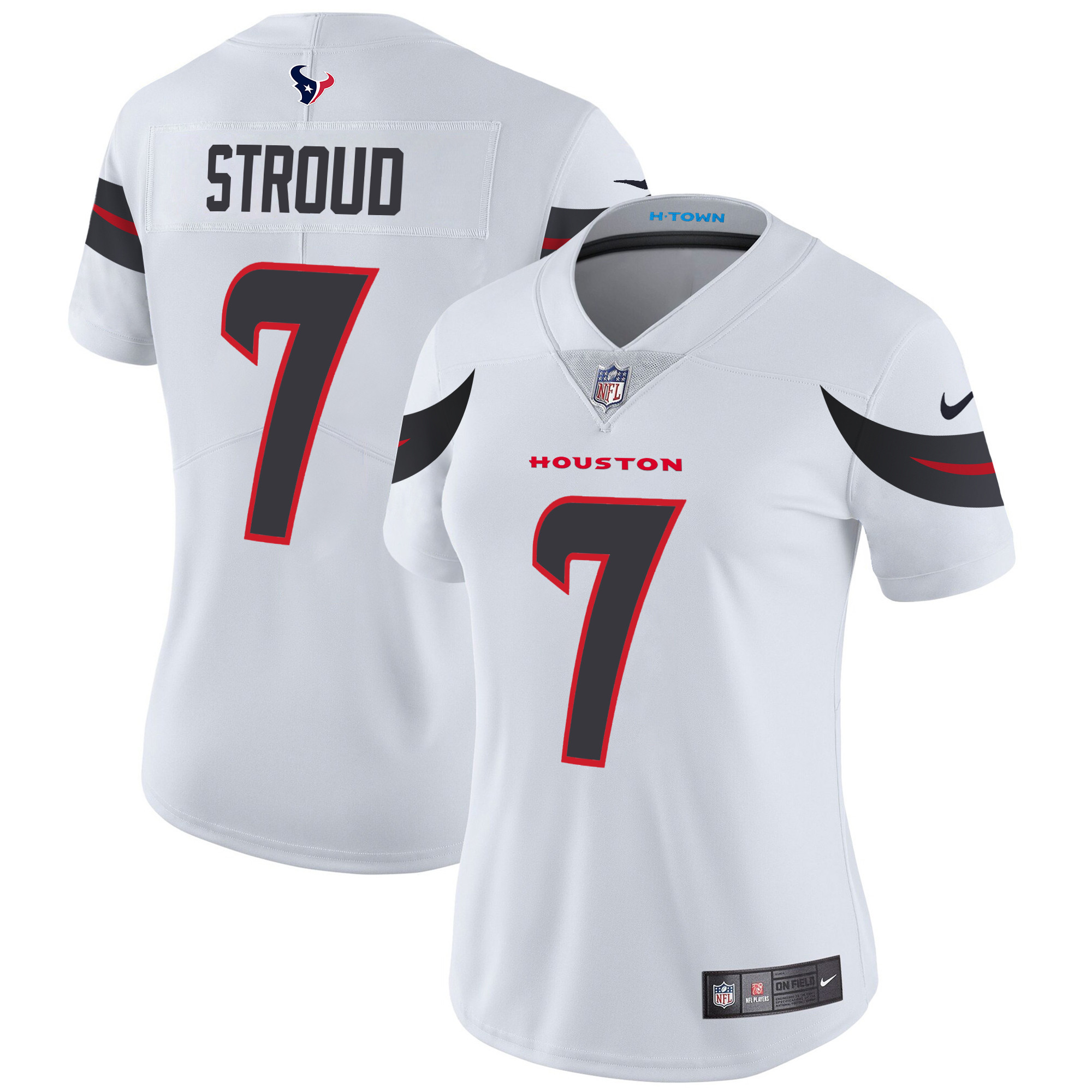 C.J. Stroud Women's Houston Texans 2024 Vapor Limited White Jersey - All Stitched