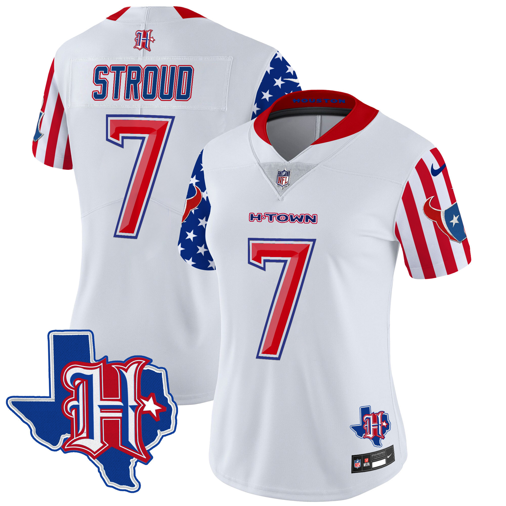 C.J. Stroud Women's Houston Texans American Style Vapor Limited White Jersey - All Stitched