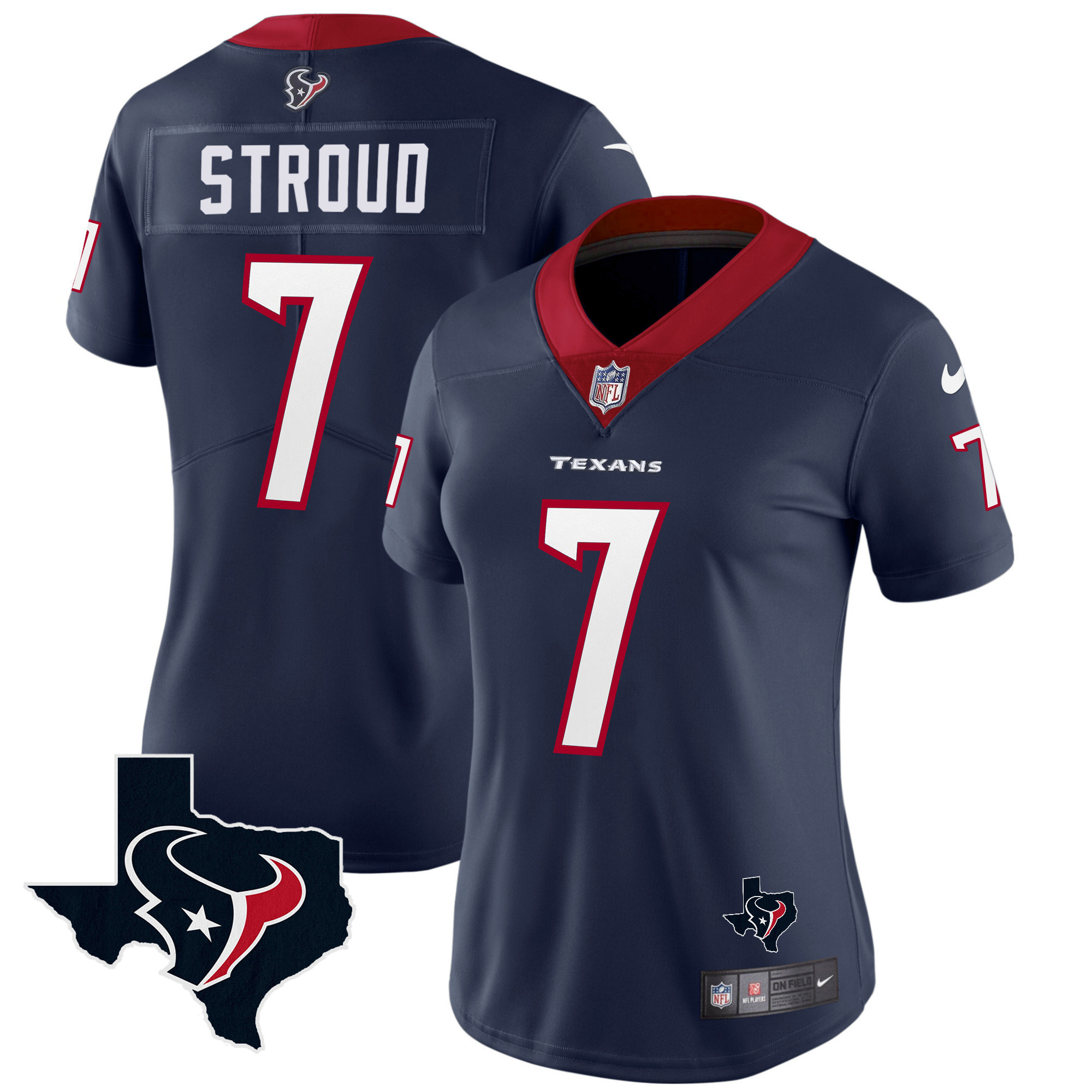 C.J. Stroud Women's Houston Texans Vapor Limited Navy Jersey - All Stitched