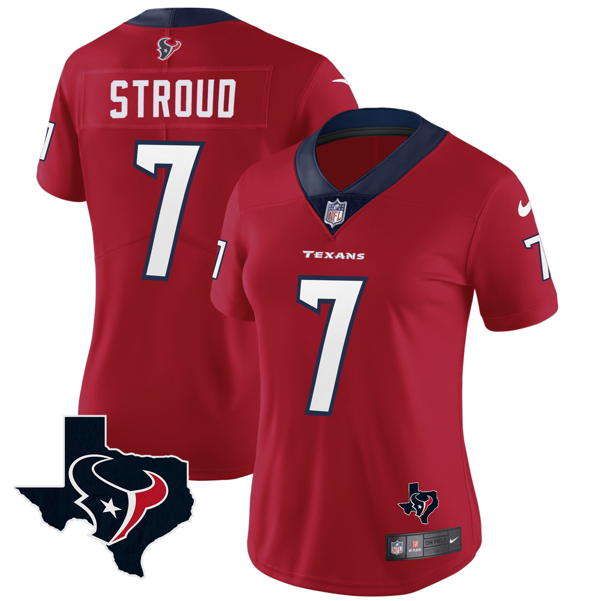 C.J. Stroud Women's Houston Texans Vapor Limited Red Jersey - All Stitched