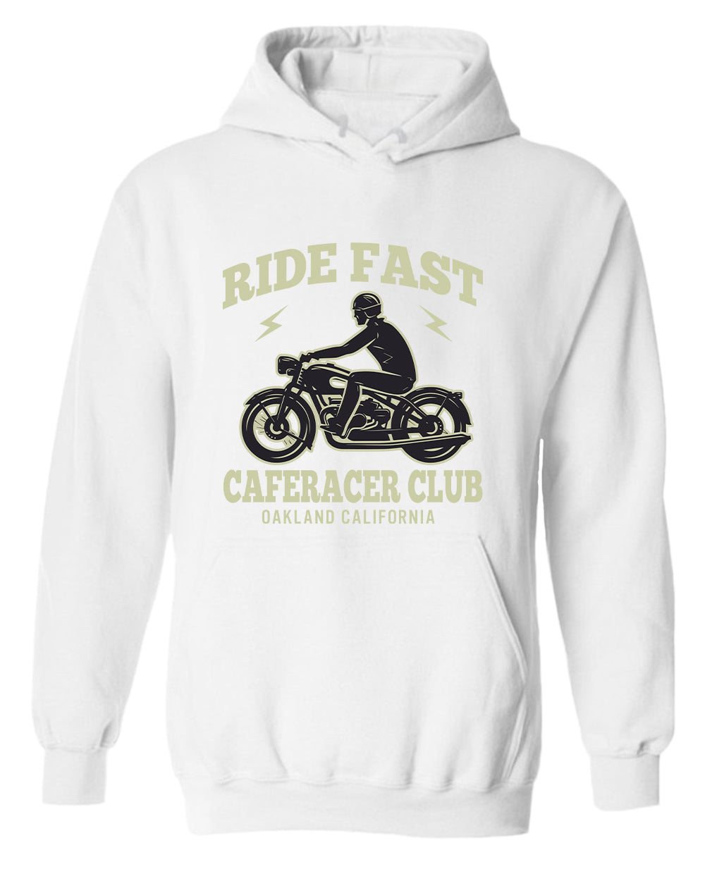 Caferacer club ride fast motorcycle california hoodie