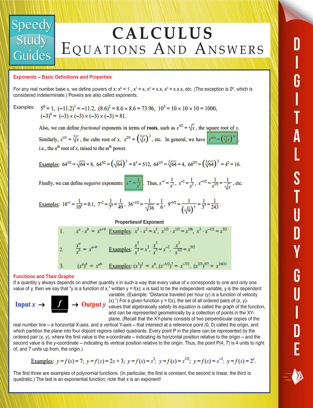 Calculus Equations And Answers (Speedy Study Guides) - (PDF/EPUB Version)