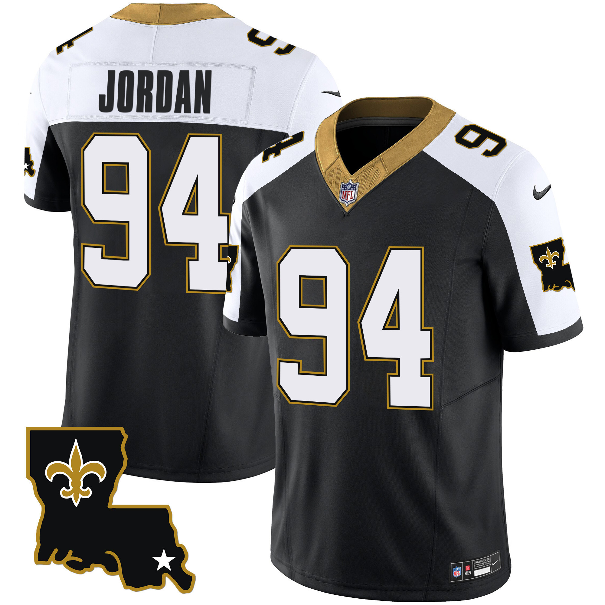 Cameron Jordan Men's New Orleans Saints 1987 Legacy Vapor Alternate Jersey - All Stitched