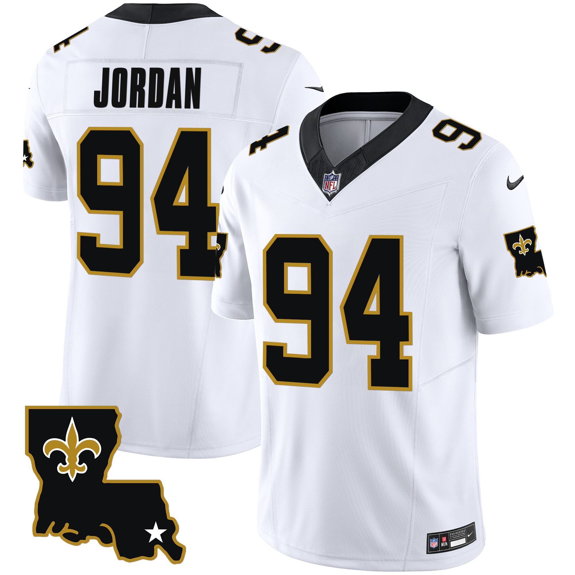 Cameron Jordan Men's New Orleans Saints 1987 Legacy Vapor White Jersey - All Stitched