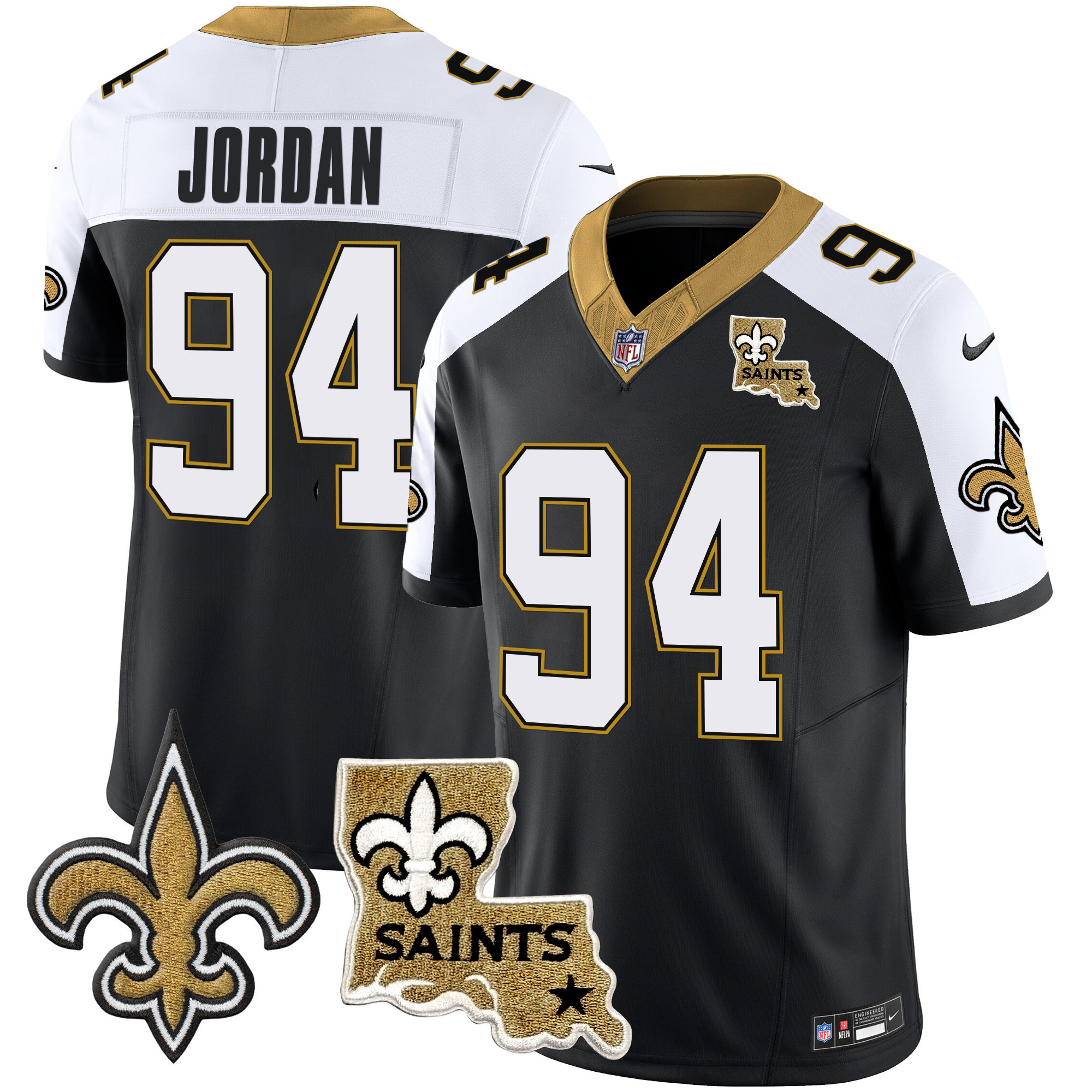Cameron Jordan Men's New Orleans Saints Vapor Limited Alternate Jersey - All Stitched