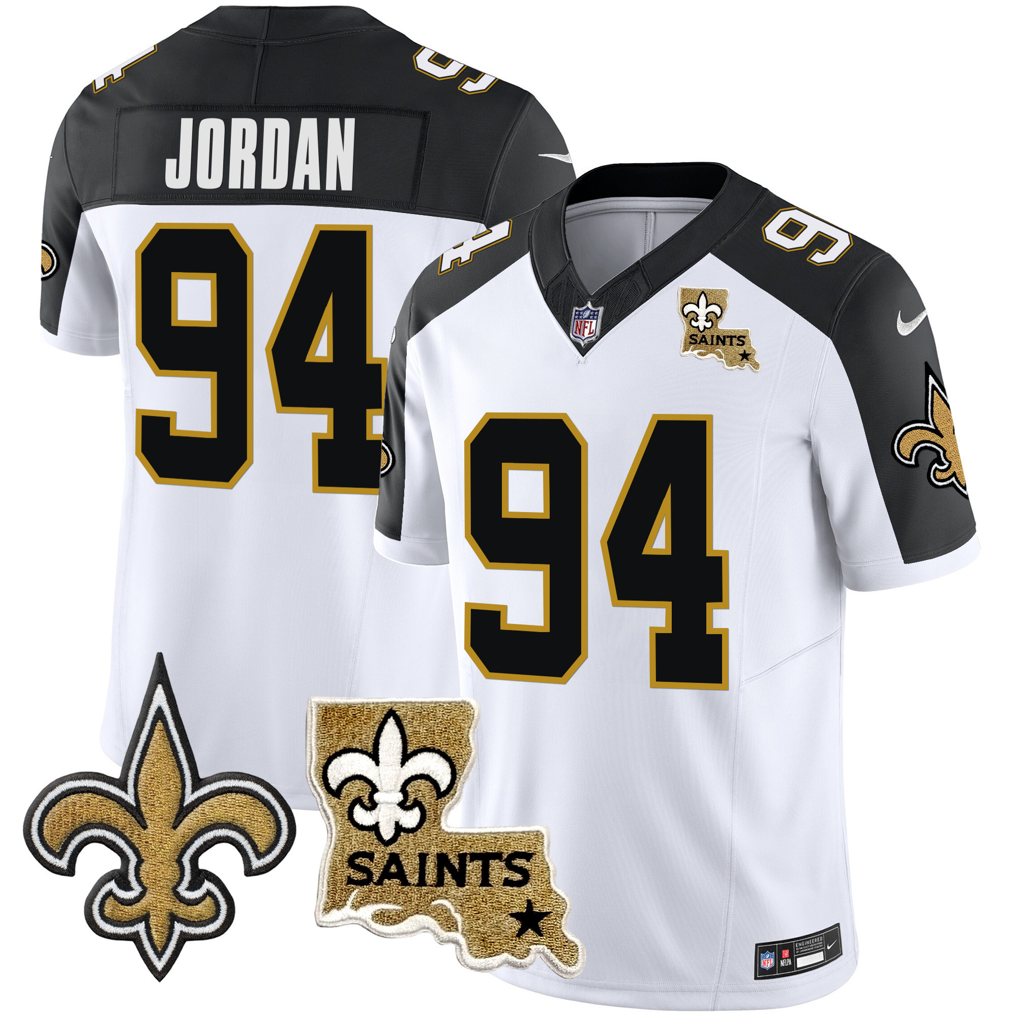 Cameron Jordan Men's New Orleans Saints Vapor Limited Inverted Jersey - All Stitched