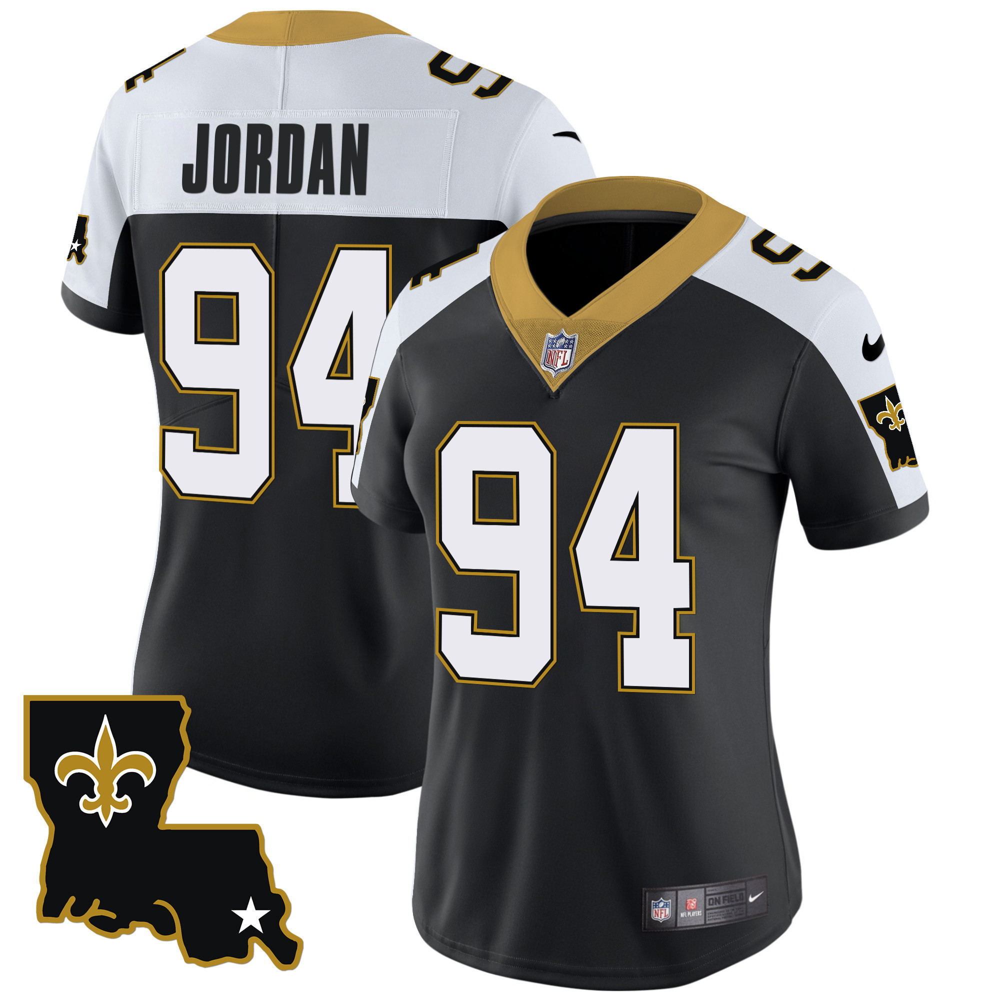Cameron Jordan Women's New Orleans Saints 1987 Legacy Vapor Alternate Jersey - All Stitched