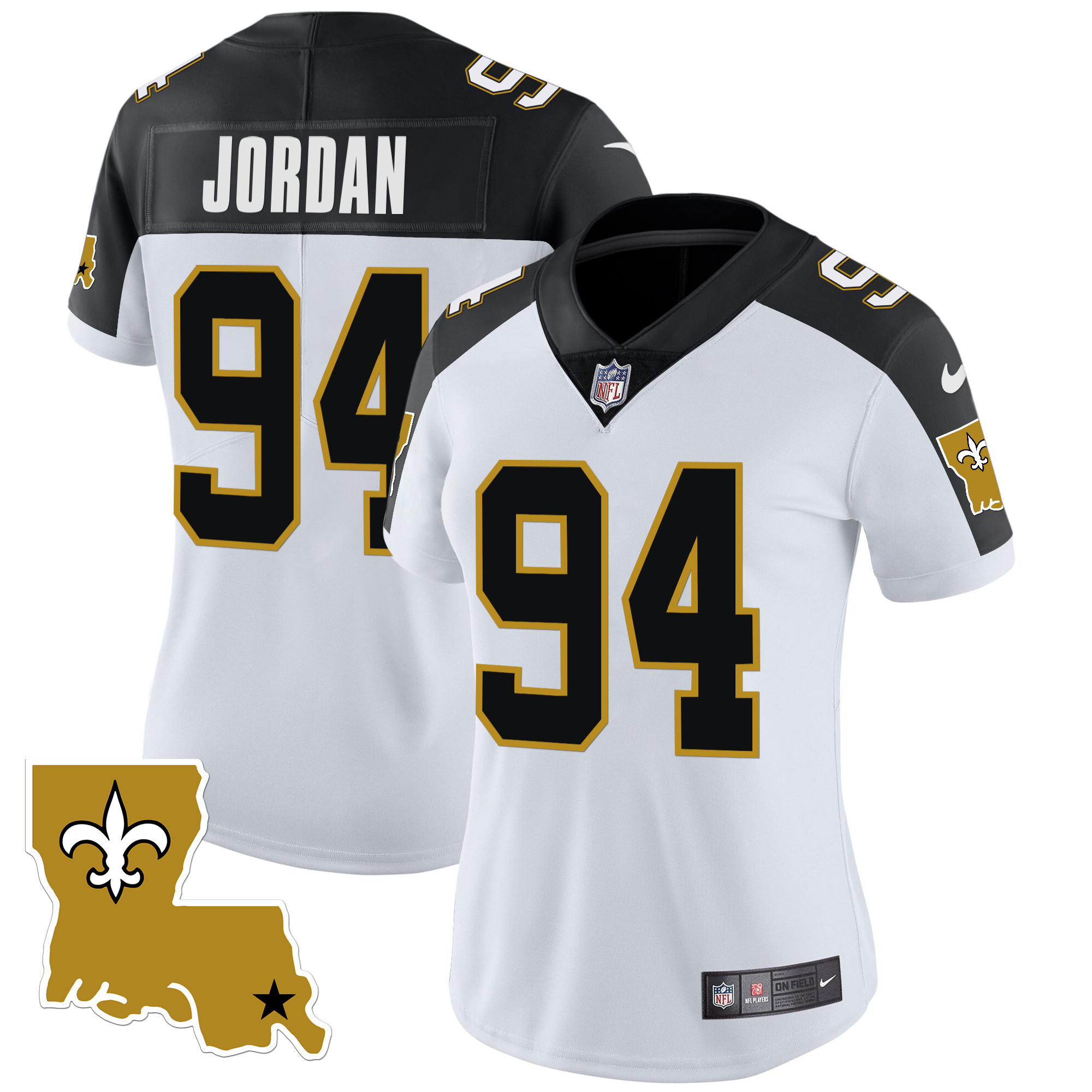 Cameron Jordan Women's New Orleans Saints 1987 Legacy Vapor Inverted Jersey - All Stitched