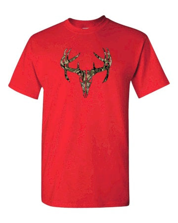 Camo Deer T-shirt, Hunting T-shirt, Deer Skull T-shirt