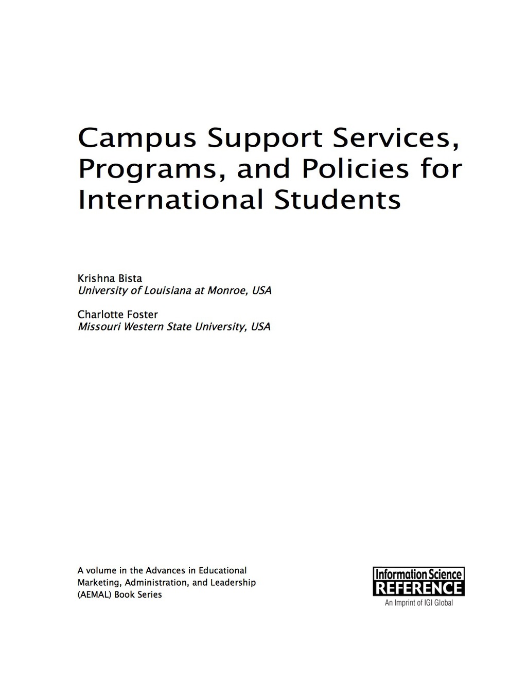 Campus Support Services, Programs, and Policies for International Students â€“ PDF/EPUB Version Downloadable