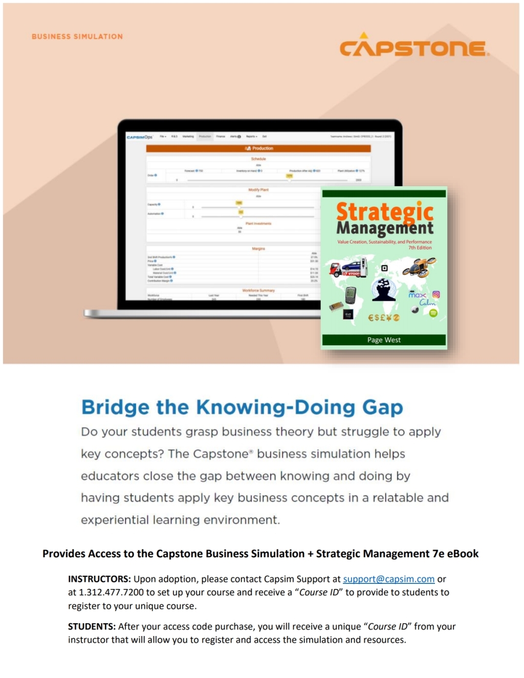 Capstone Simulation + Strategic Management: Value Creation, Sustainability, and Performance (7th Edition eBook) â€“ PDF/EPUB Version Downloadable