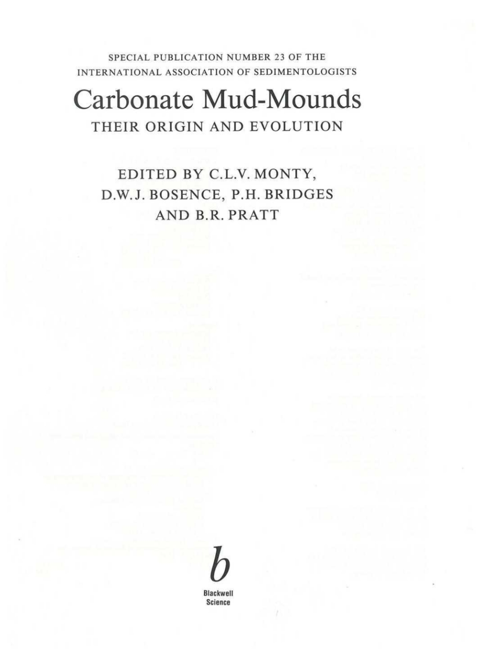 Carbonate Mud-Mounds Their Origin and Evolution 1st Edition â€“ PDF/EPUB Version Downloadable