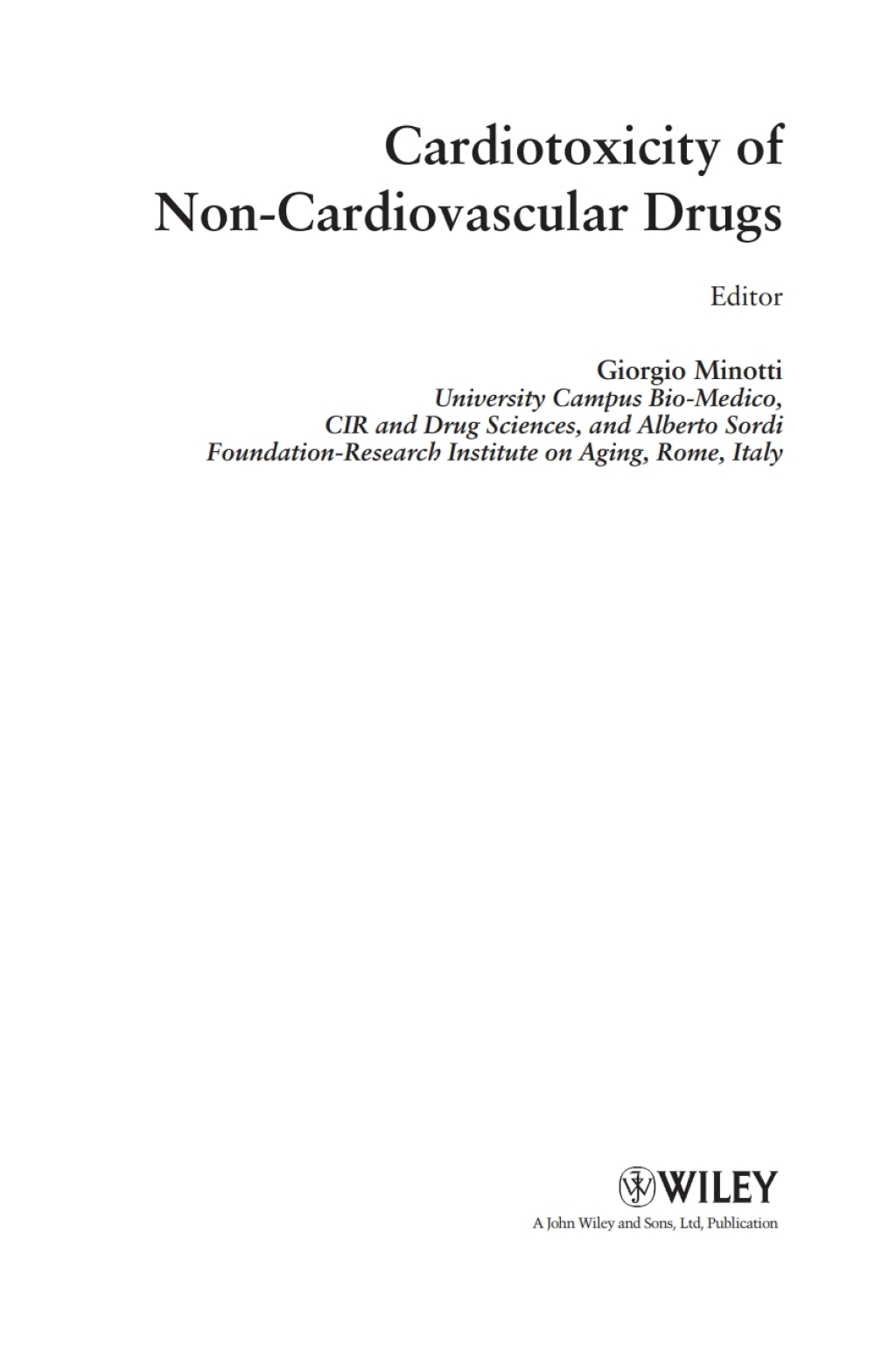 Cardiotoxicity of Non-Cardiovascular Drugs 1st Edition â€“ PDF/EPUB Version Downloadable