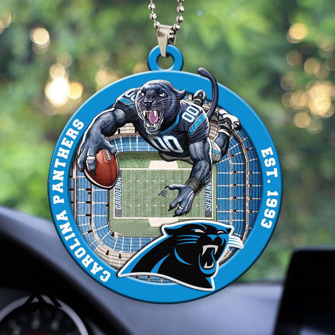 Carolina Panthers Custom 2-Sided Acrylic Car Ornament