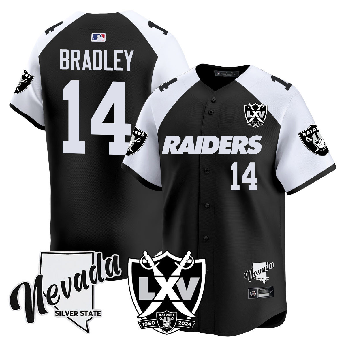 Carter Bradley Men's Las Vegas Raiders 2024 Vapor Premier Limited Black Alternate Jersey - All Stitched